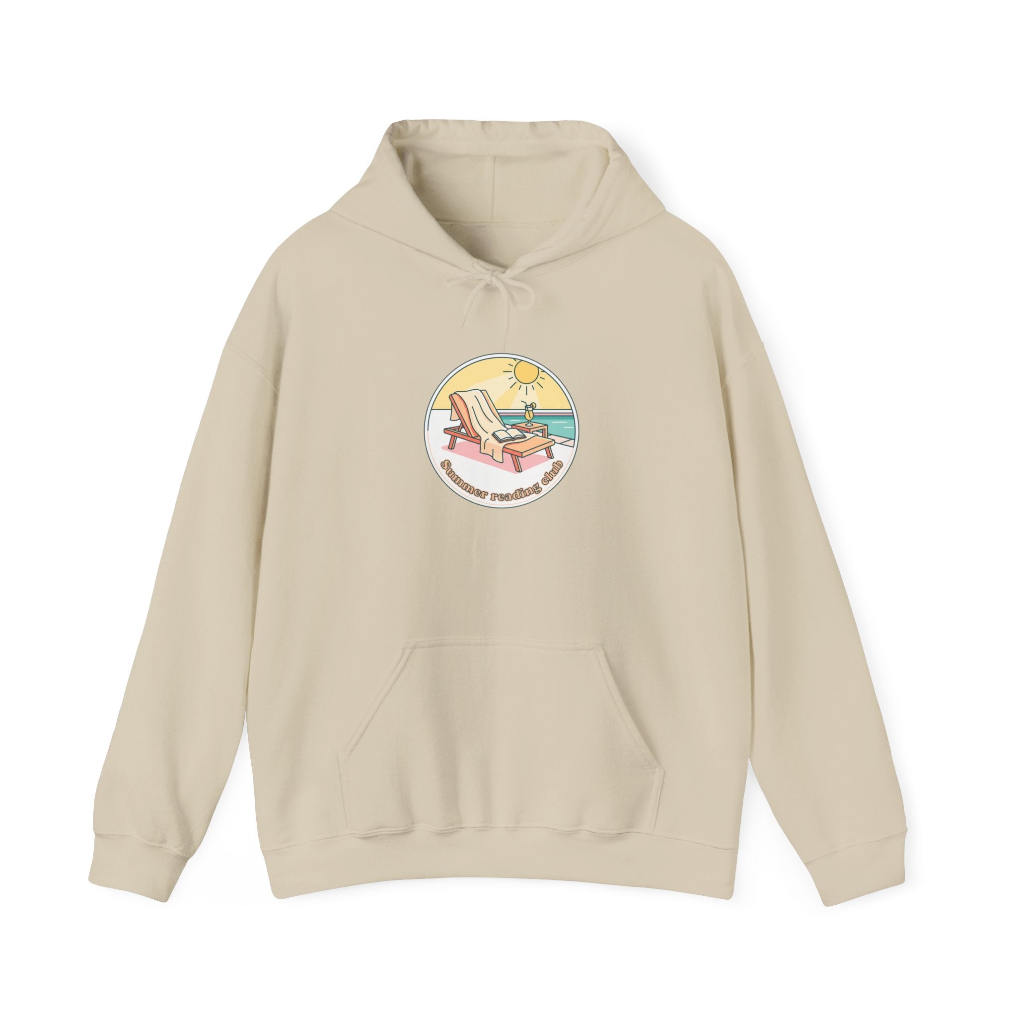 sunny beach chair illustration Hoodie | summer aesthetic, coastal vibes