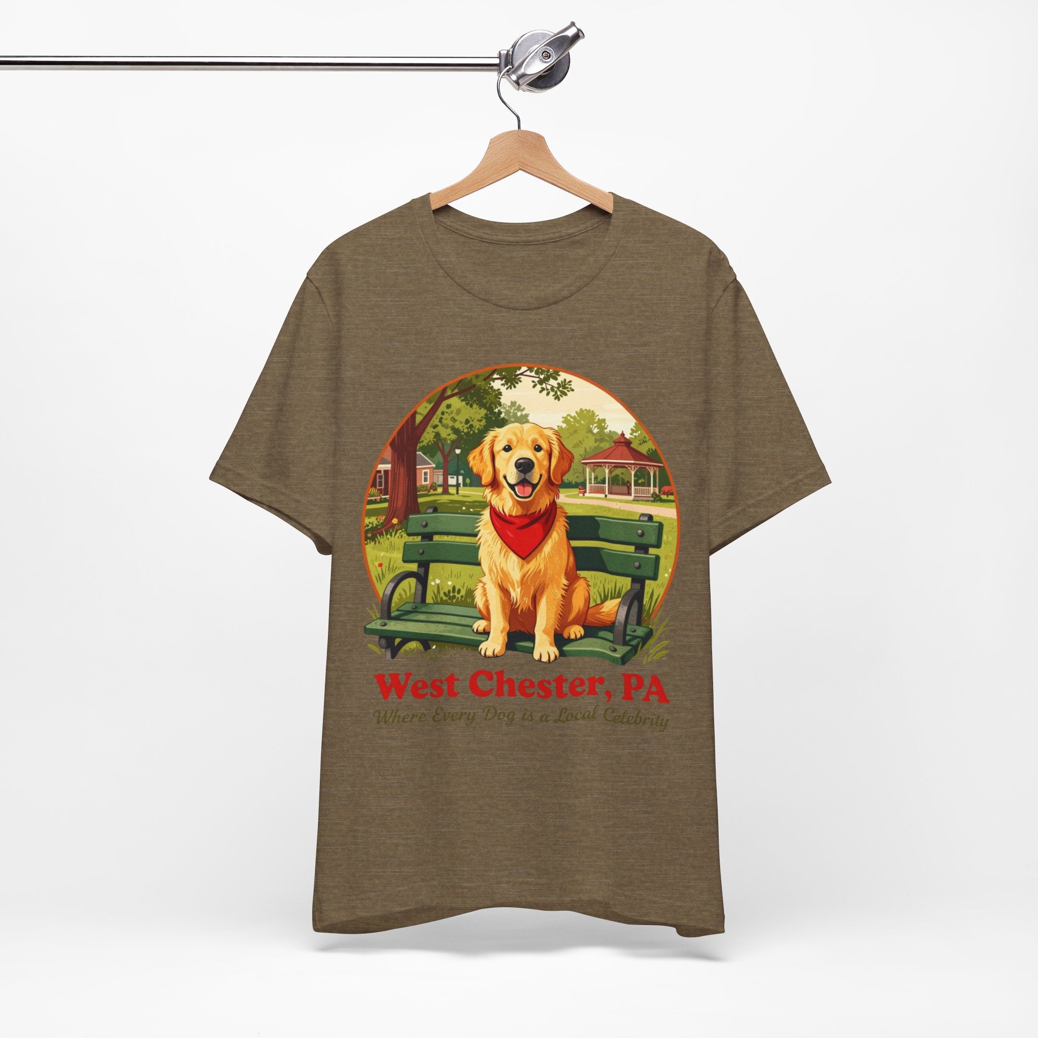 West Chester, PA Golden Retriever T-Shirt — "Where Every Dog is a Local Celebrity"