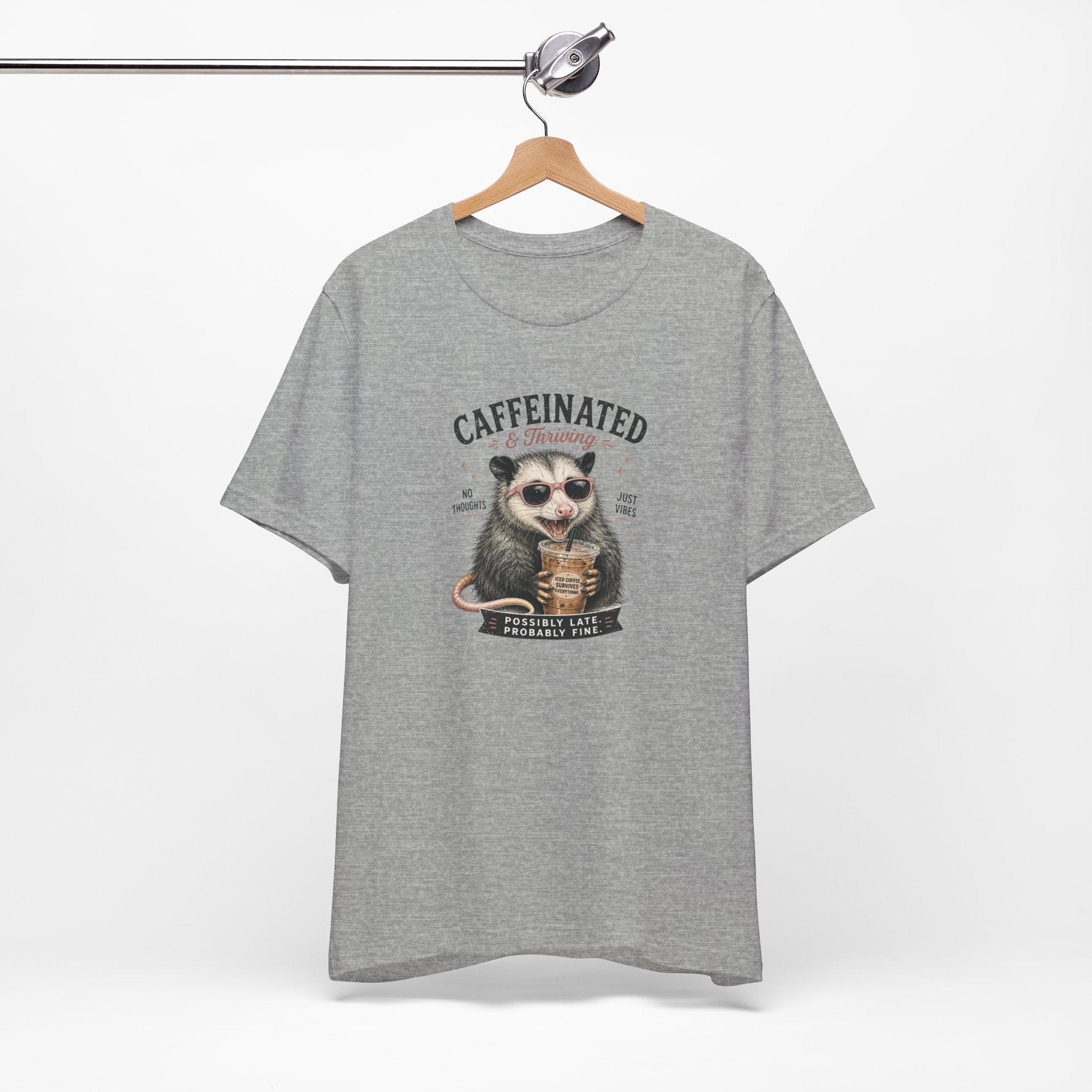 Caffeinated and Thriving Sloth Tee – Funny Coffee Lover T-Shirt