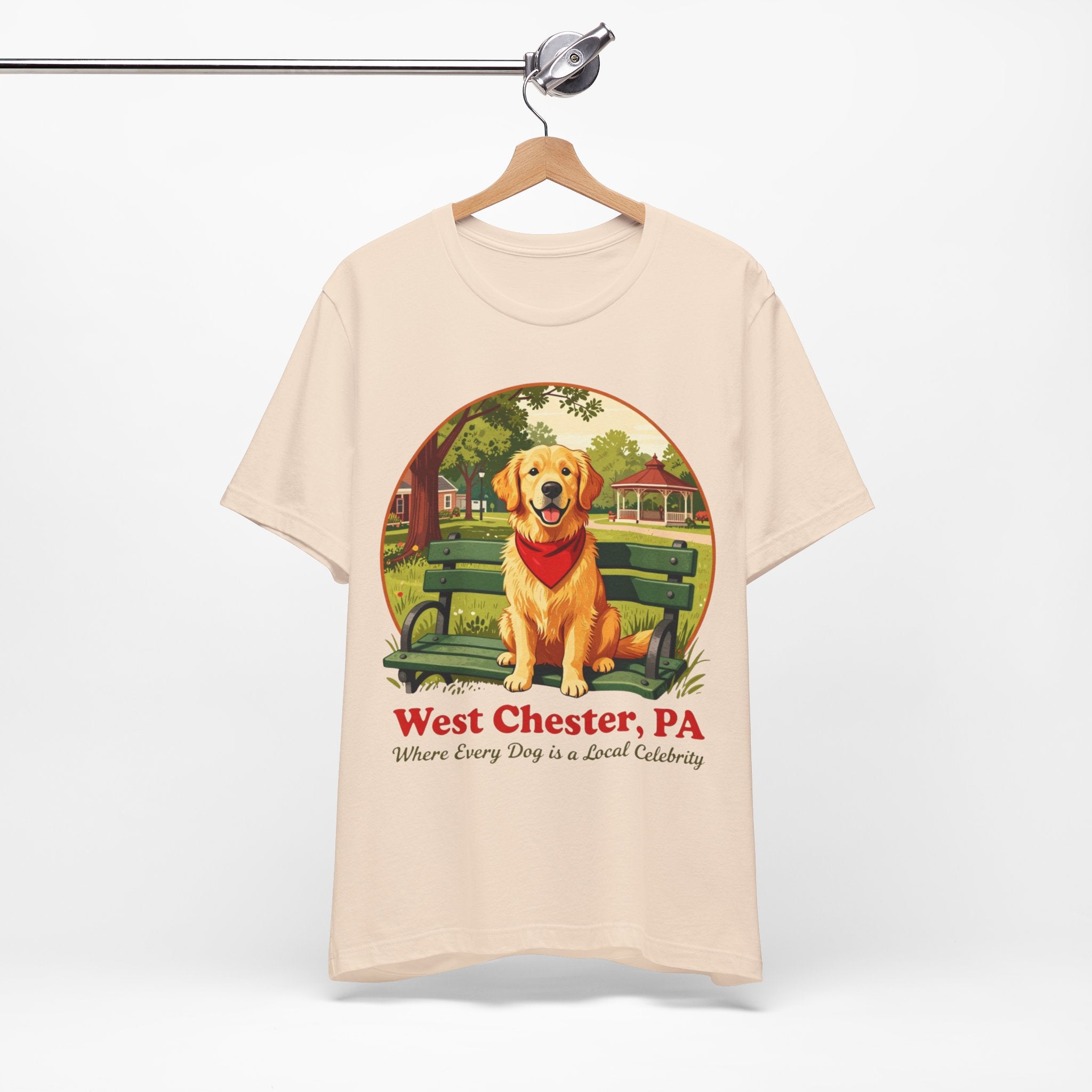 West Chester, PA Golden Retriever T-Shirt — "Where Every Dog is a Local Celebrity"