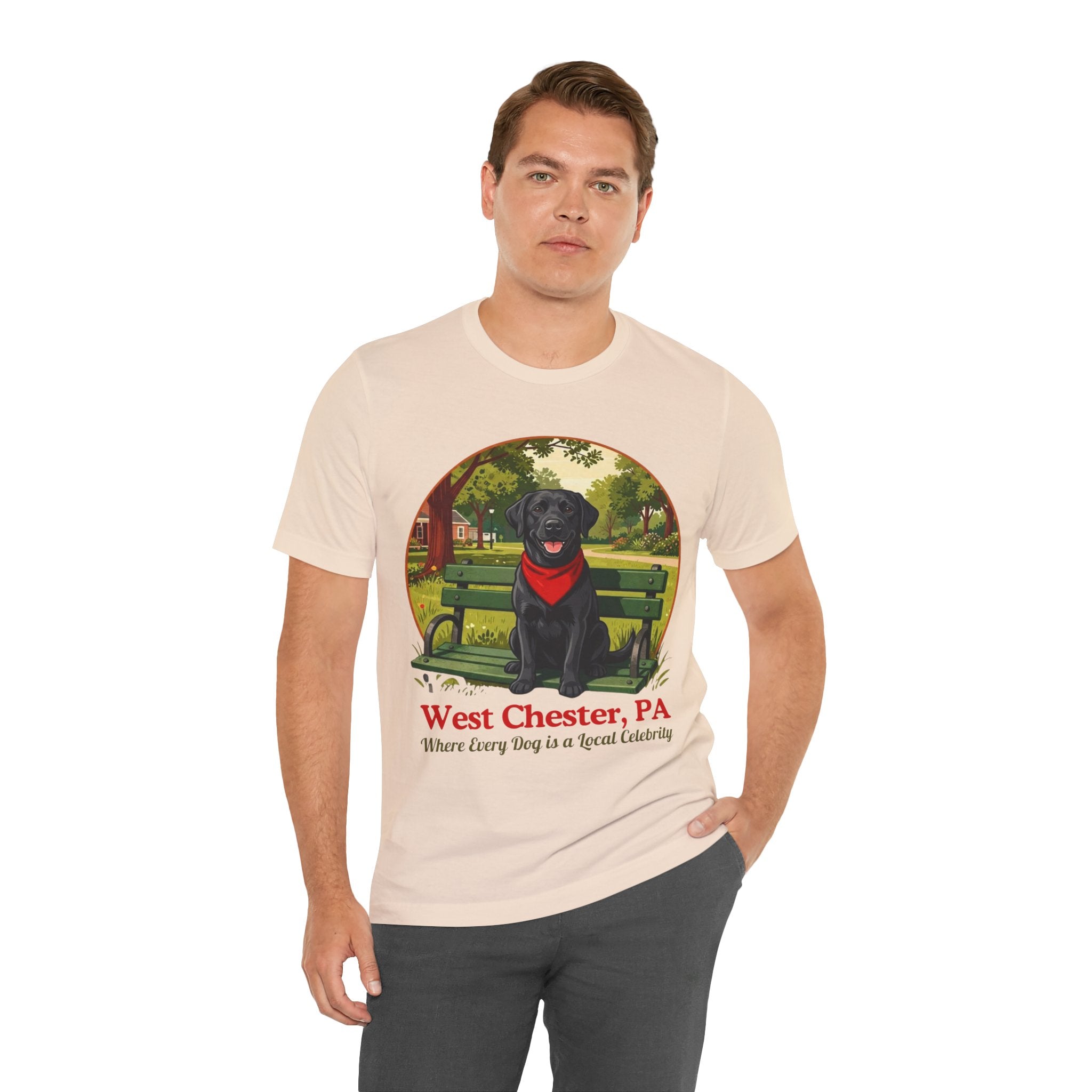 West Chester, PA Black Lab T-Shirt — “Where Every Dog is a Local Celebrity”