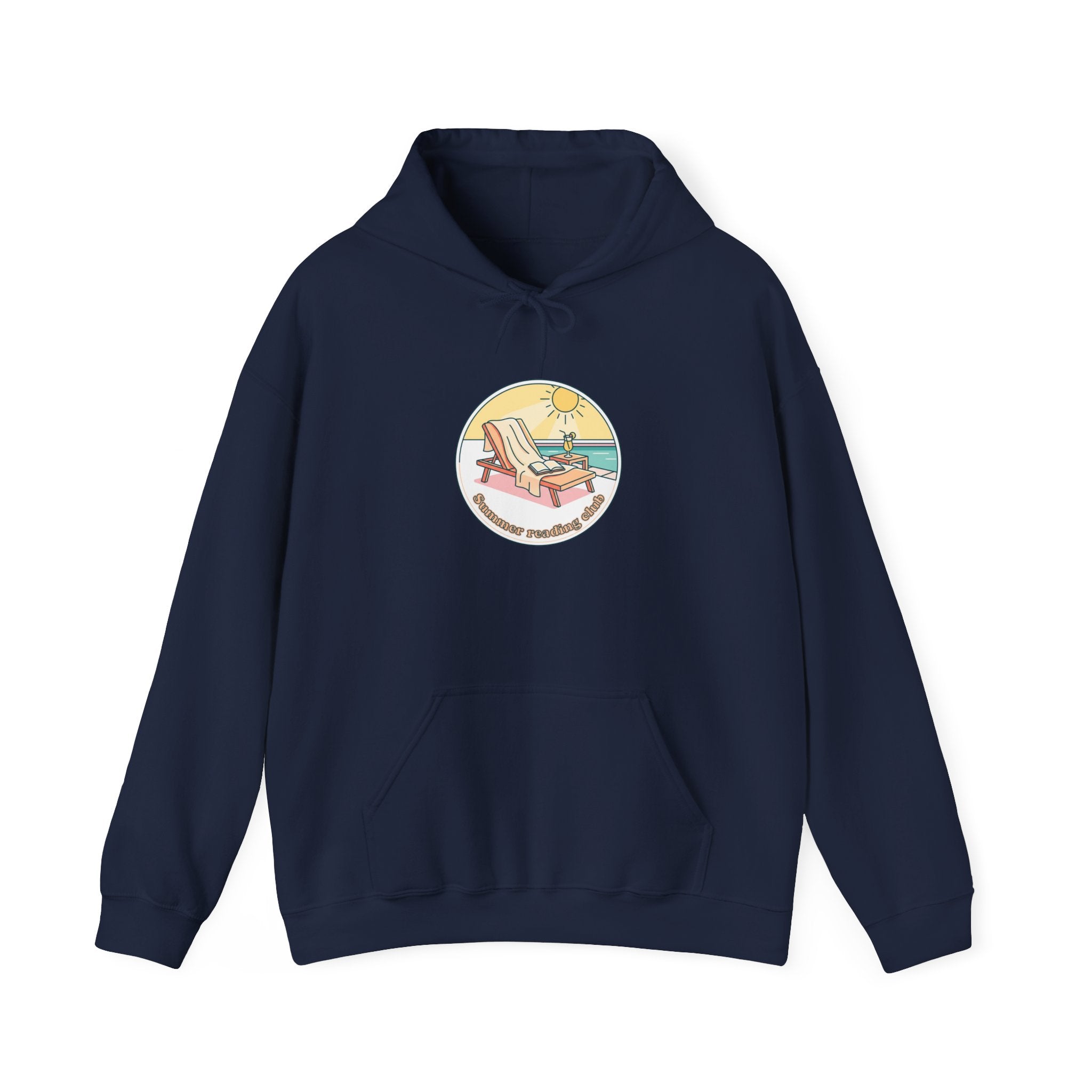 sunny beach chair illustration Hoodie | summer aesthetic, coastal vibes