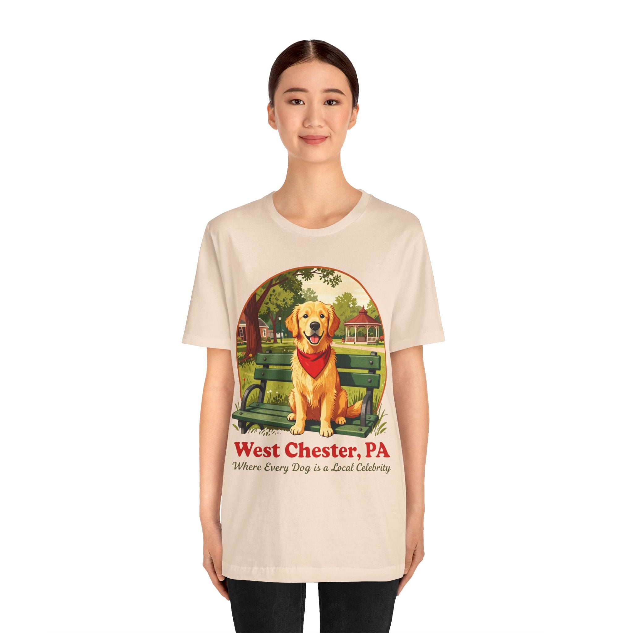 West Chester, PA Golden Retriever T-Shirt — "Where Every Dog is a Local Celebrity"