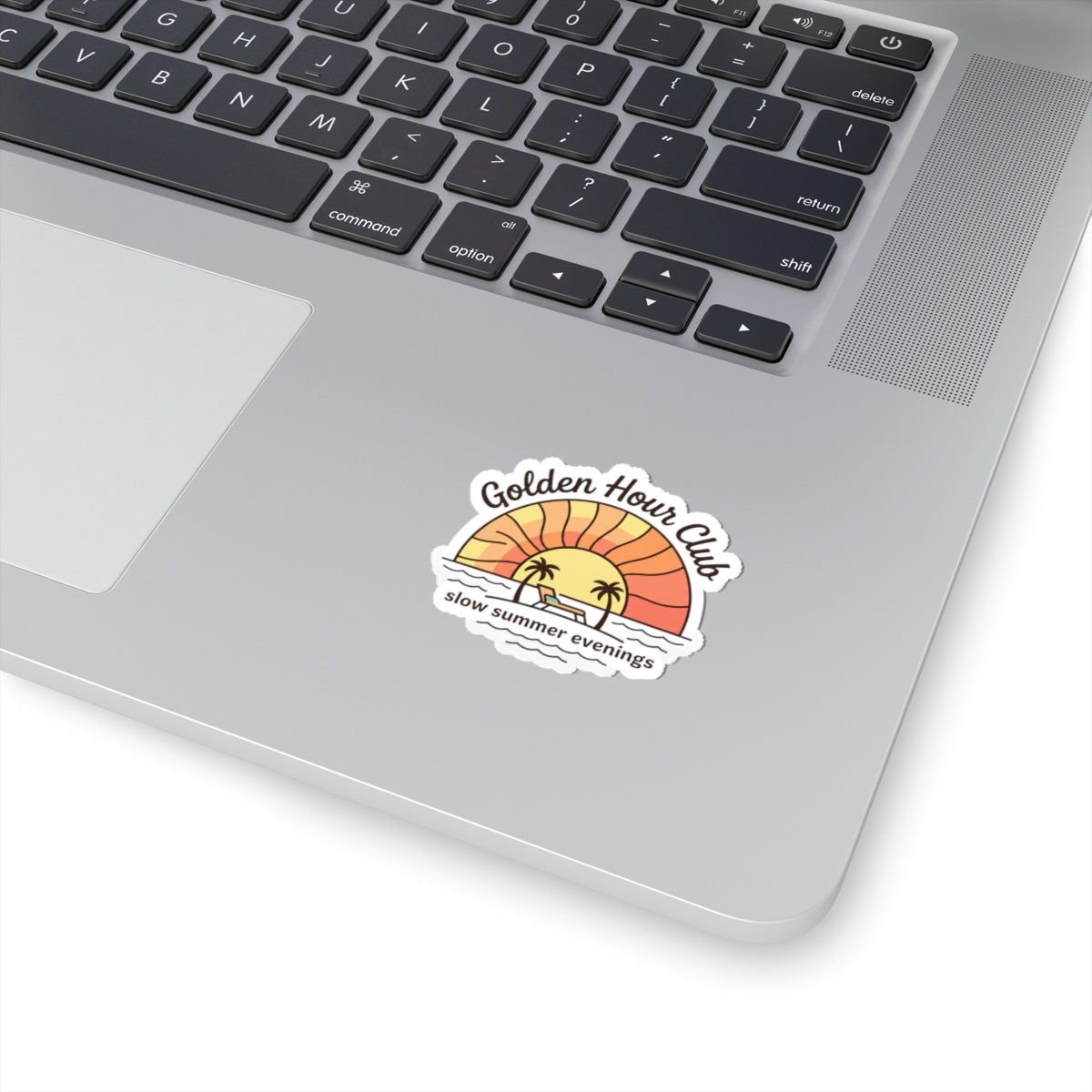Golden Hour Club Kiss-Cut Sticker | summer aesthetic, pastel coastal vibes