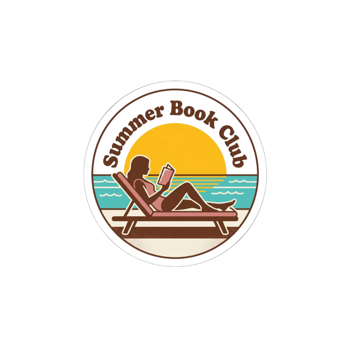 Summer Book Club Kiss-Cut Sticker | summer aesthetic, coastal vibes