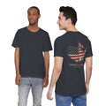 America 250th Commemorative Golf T-Shirt — USA Flag Map Graphic (1776–2026)