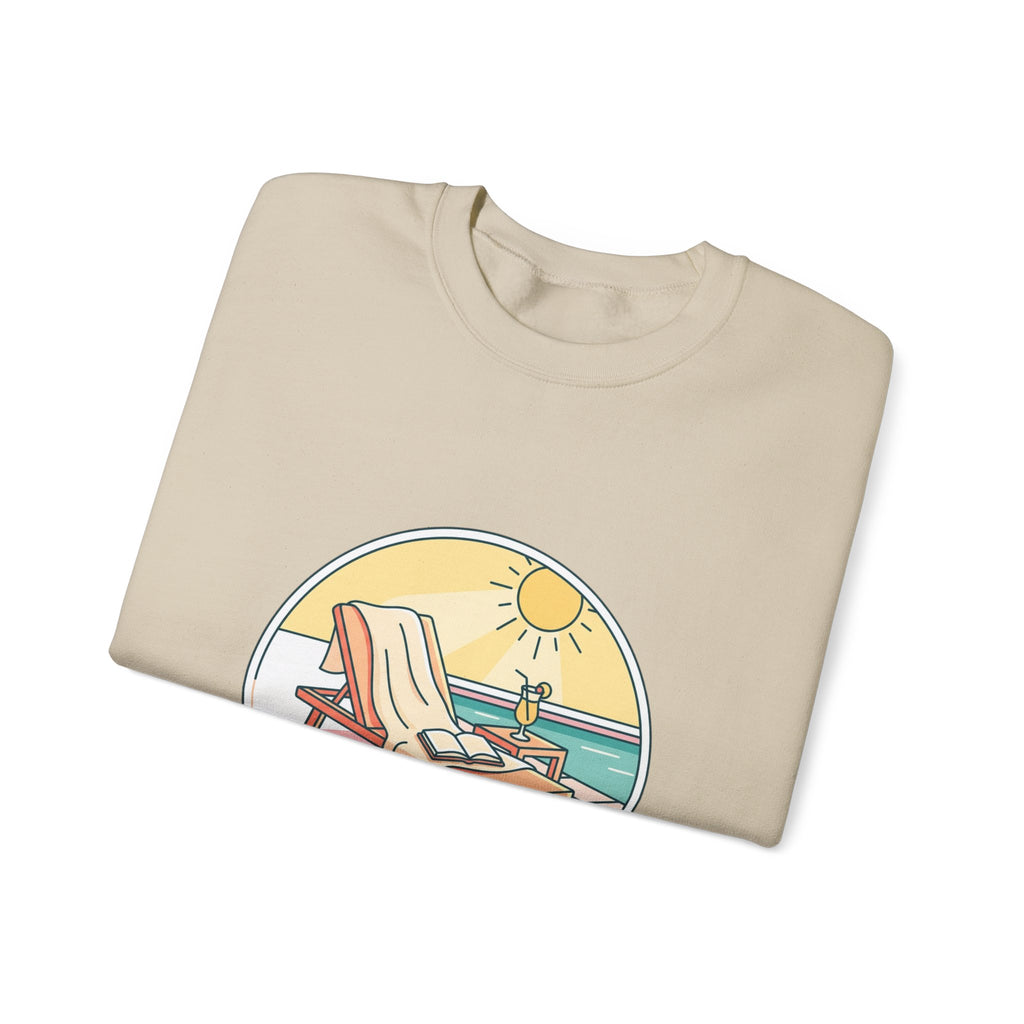 Sunny Beach Lounger Crewneck Sweatshirt | summer aesthetic, coastal vibes