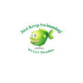 Water bottle sticker 'Just Keep Swimming!' WCGCC Piranhas Cute Green Fish Sticker