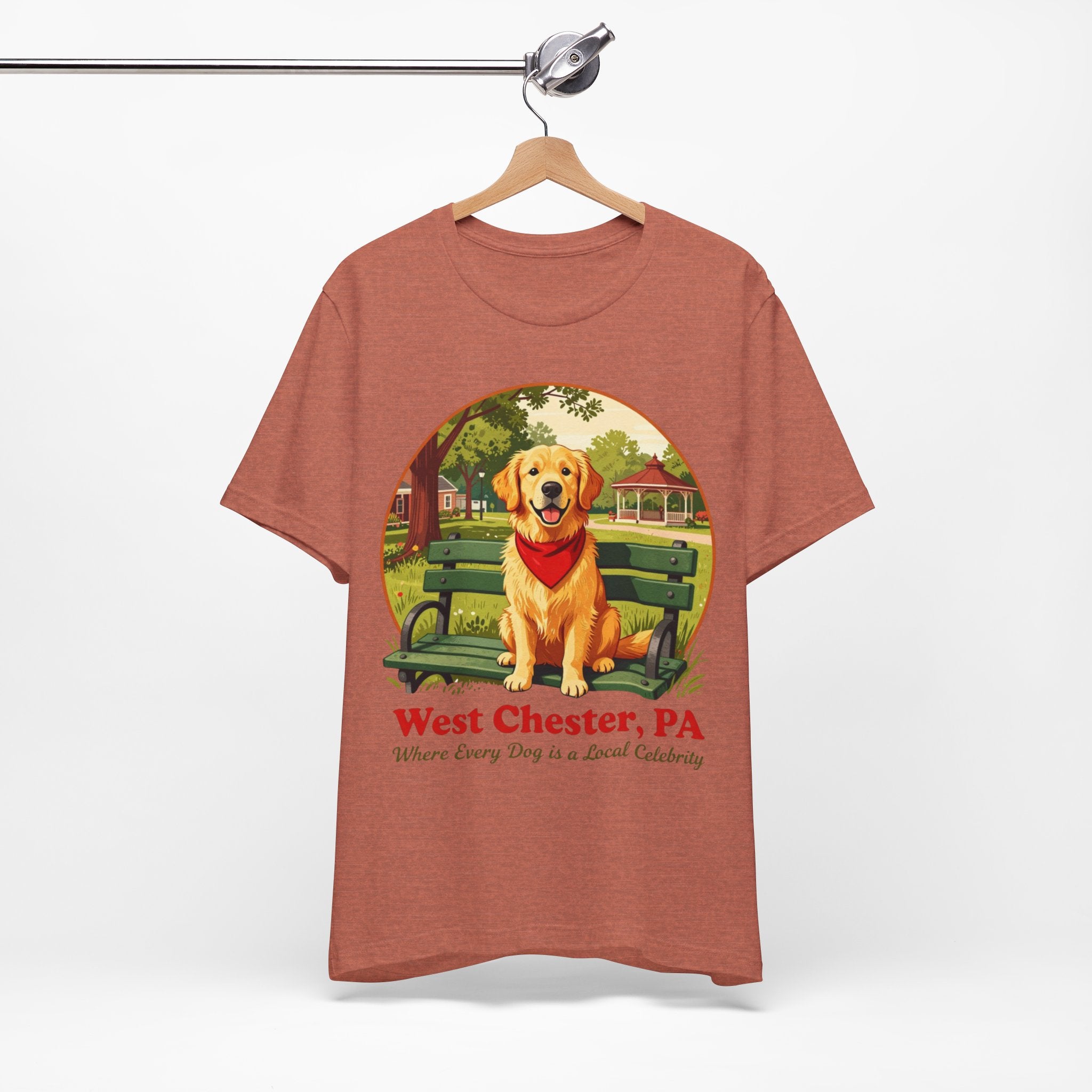 West Chester, PA Golden Retriever T-Shirt — "Where Every Dog is a Local Celebrity"