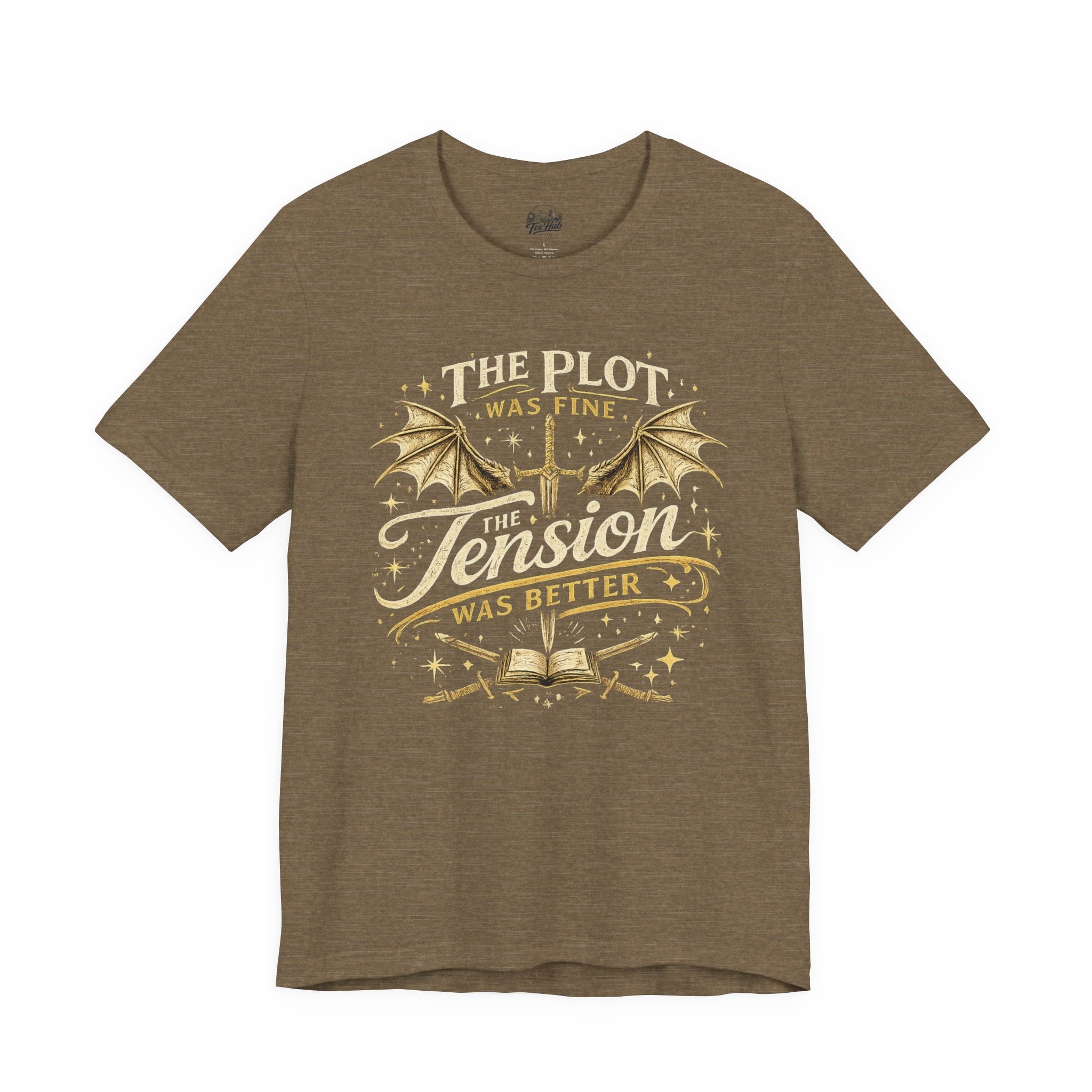 Fantasy Book Lover T‑Shirt — "The Plot Was Fine, The Tension Was Better" Graphic Tee