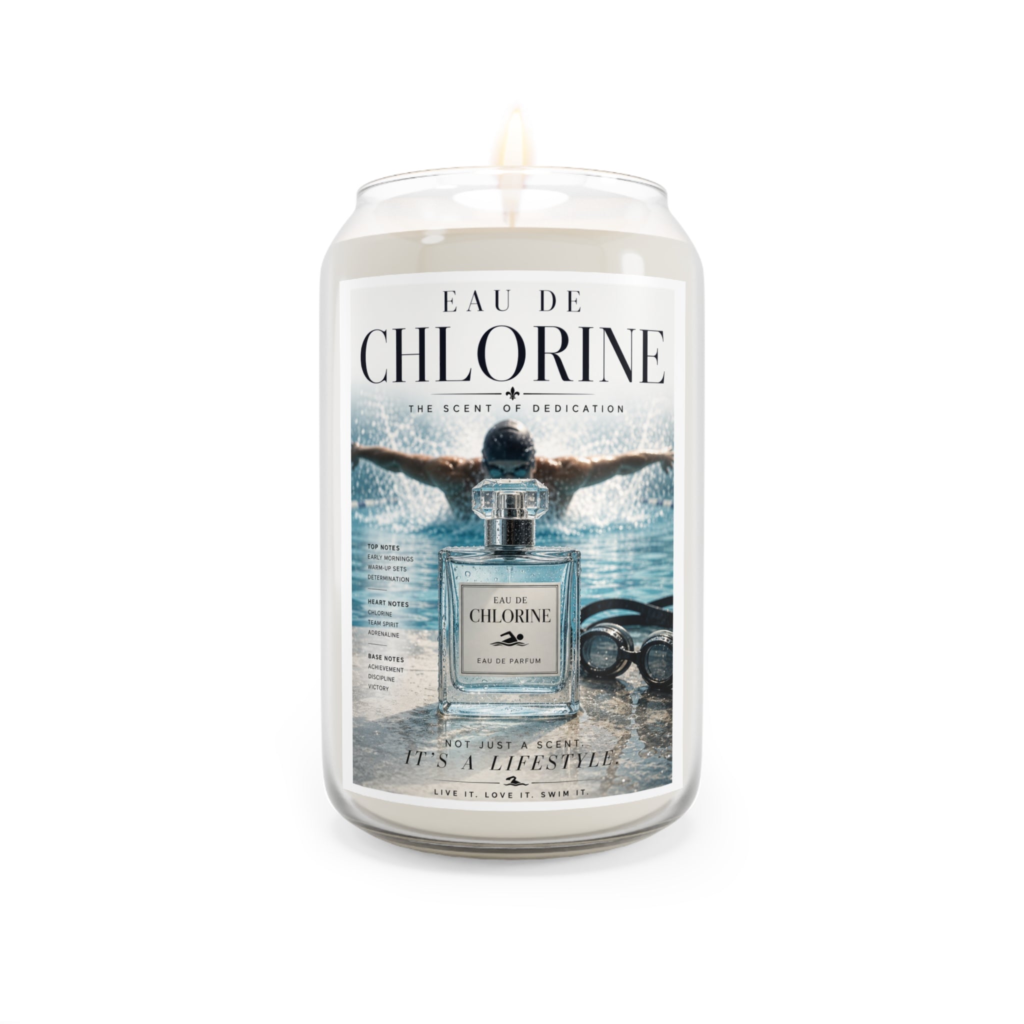 Eau de Chlorine Soy Candle — 13.75 oz Pool & Swim Scented Candle