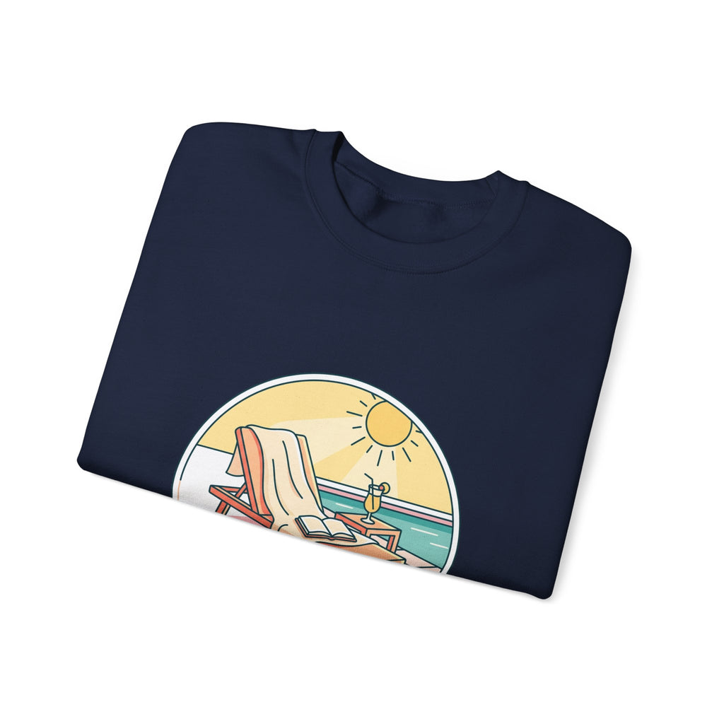 Sunny Beach Lounger Crewneck Sweatshirt | summer aesthetic, coastal vibes