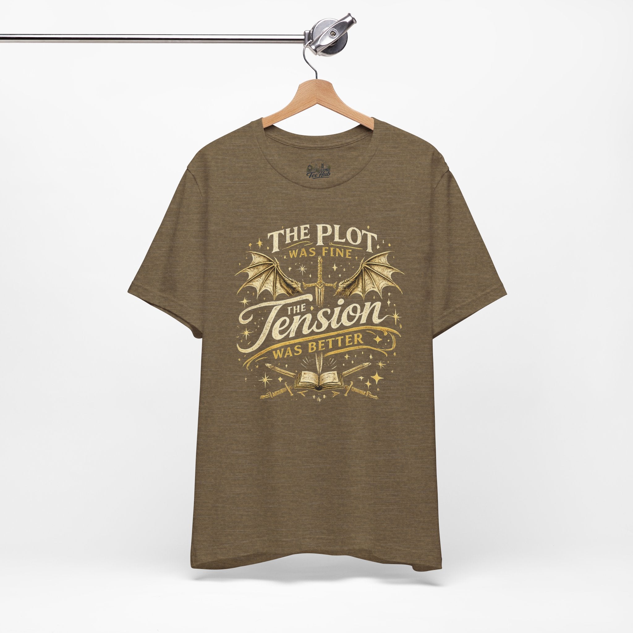 Fantasy Book Lover T‑Shirt — "The Plot Was Fine, The Tension Was Better" Graphic Tee