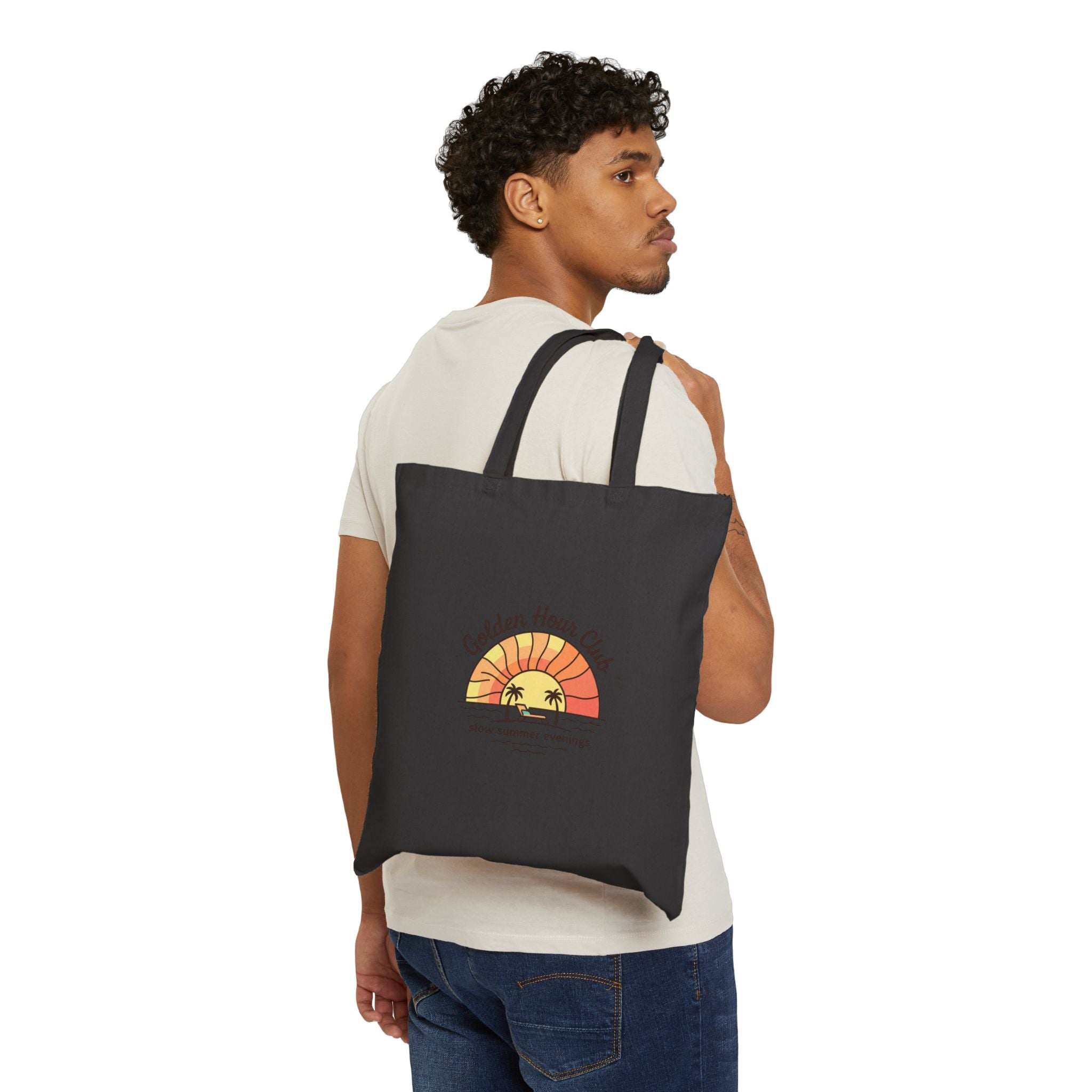 Golden Hour Club Tote, summer aesthetic, coastal vibes, retro pastel