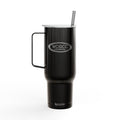 40oz Engraved Stainless Steel Tumbler with Lid & Straw — Custom WCCO Logo