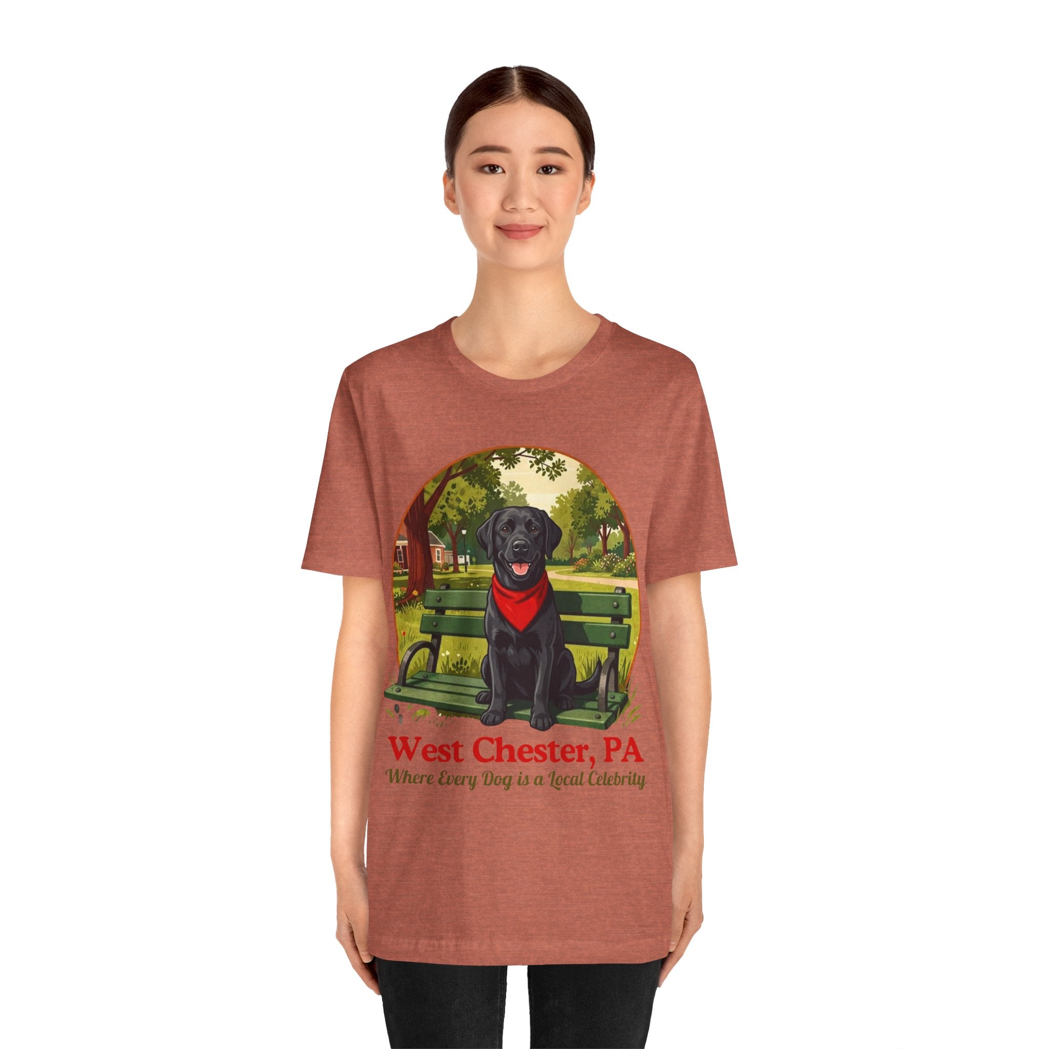 West Chester, PA Black Lab T-Shirt — “Where Every Dog is a Local Celebrity”