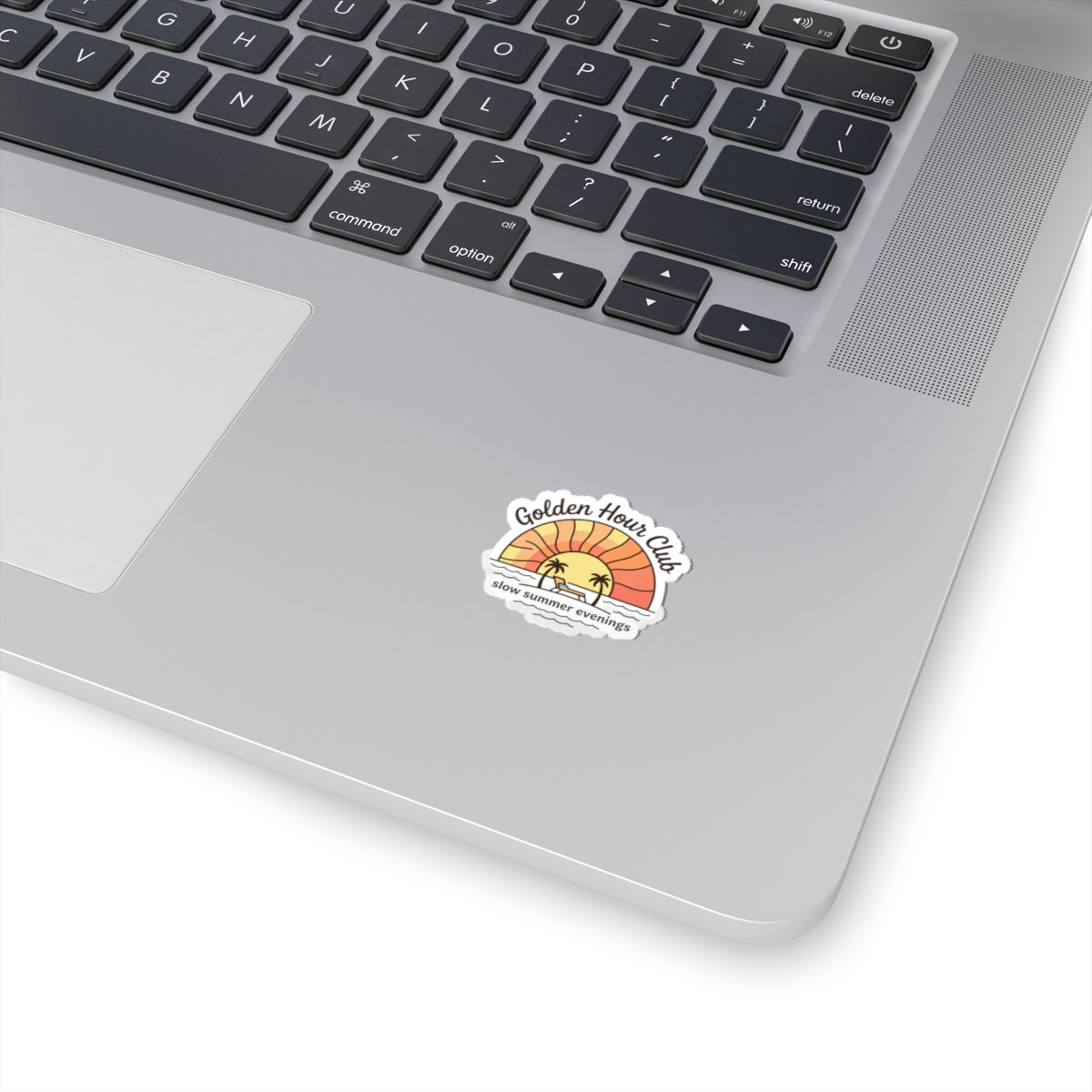 Golden Hour Club Kiss-Cut Sticker | summer aesthetic, pastel coastal vibes
