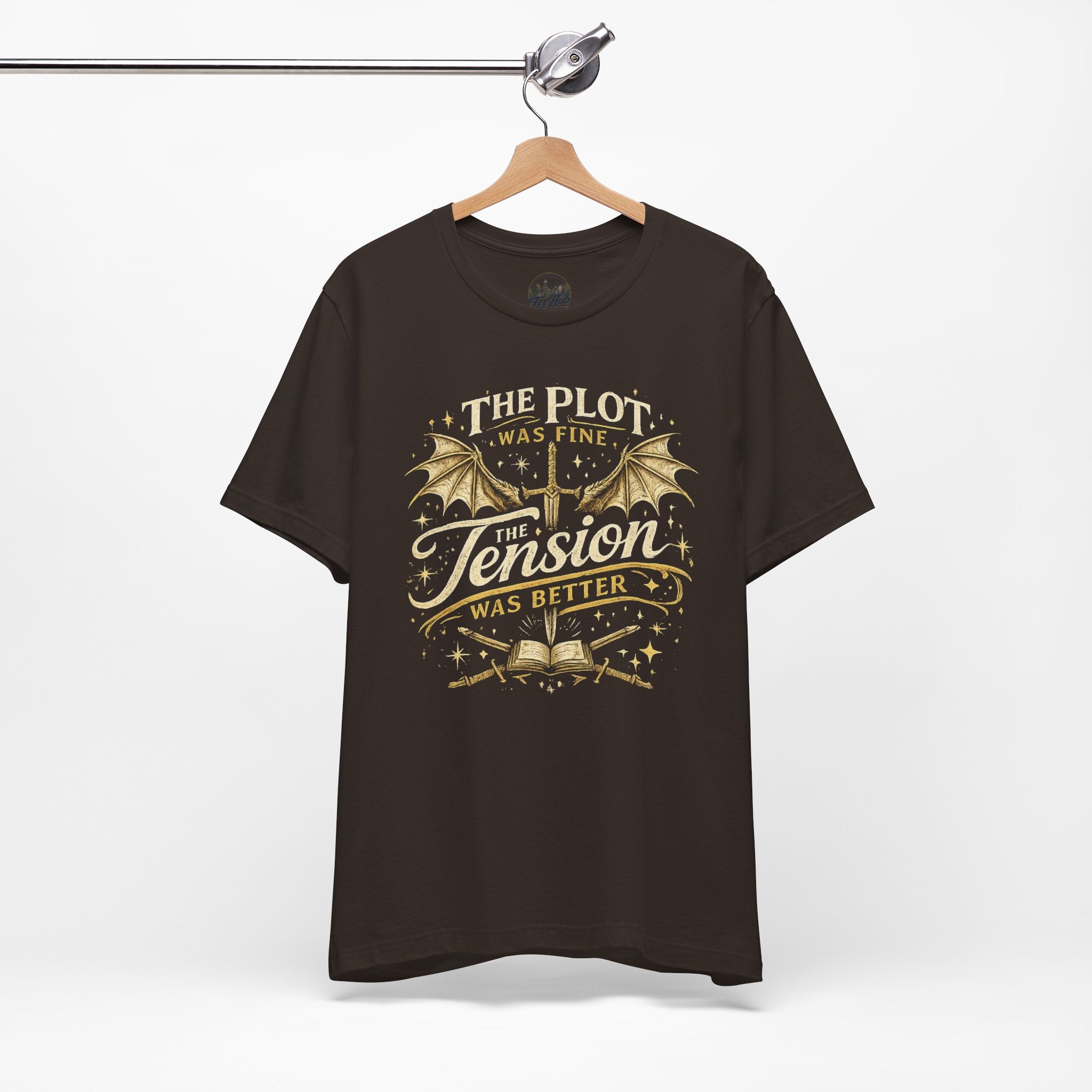 Fantasy Book Lover T‑Shirt — "The Plot Was Fine, The Tension Was Better" Graphic Tee