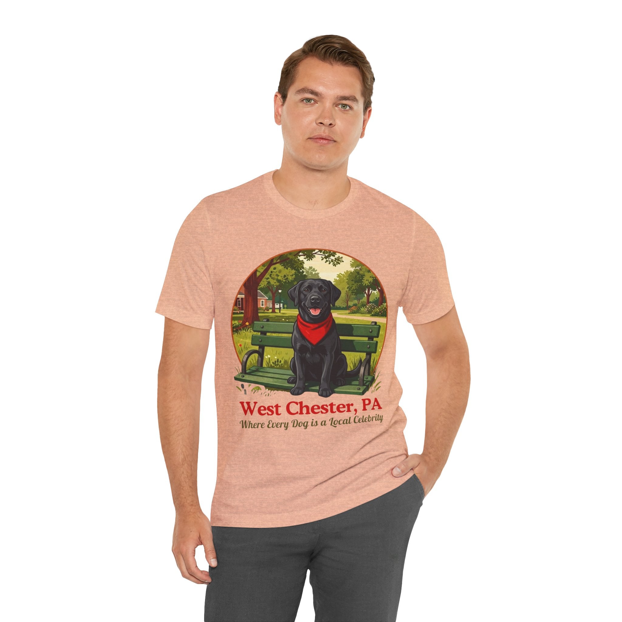 West Chester, PA Black Lab T-Shirt — “Where Every Dog is a Local Celebrity”
