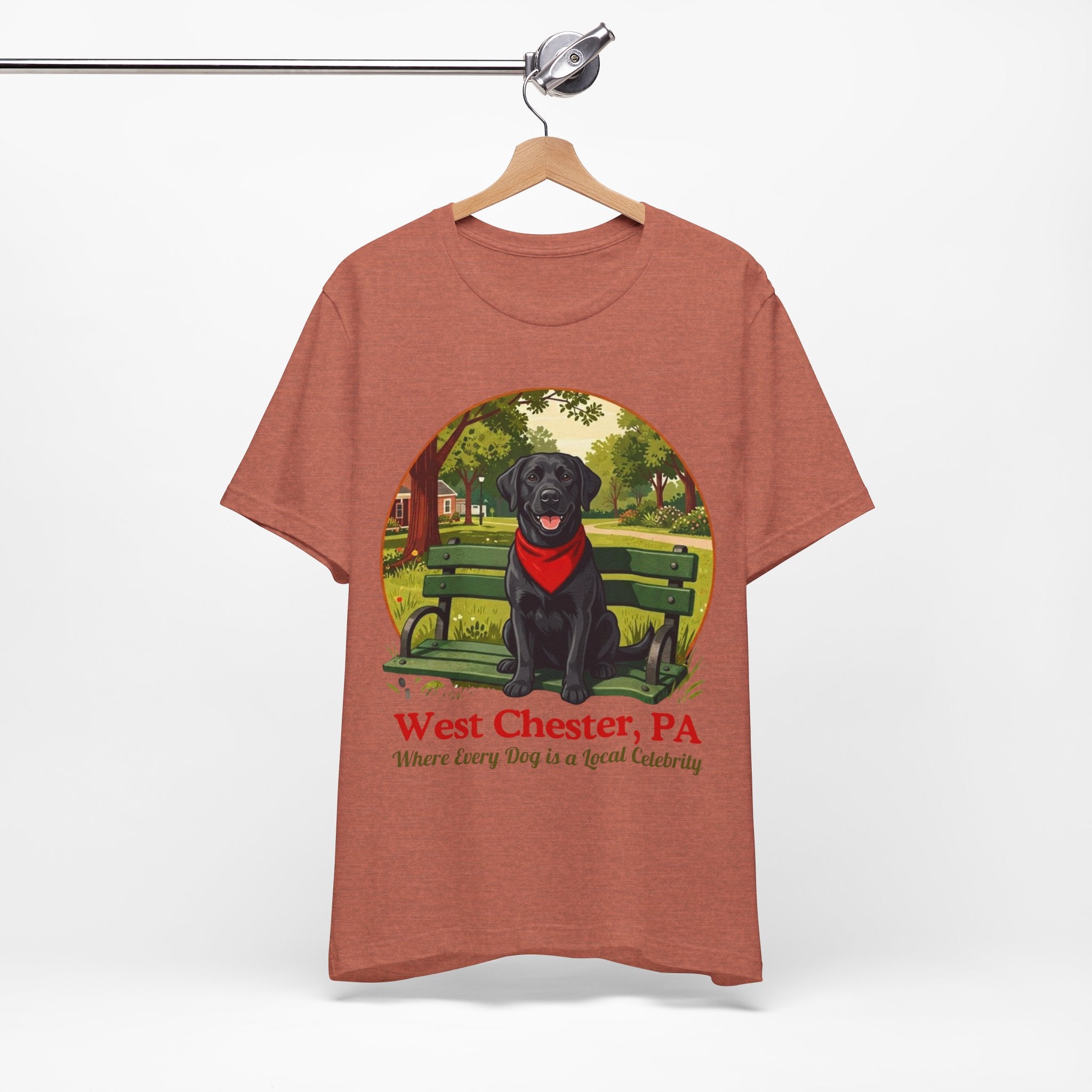 West Chester, PA Black Lab T-Shirt — “Where Every Dog is a Local Celebrity”