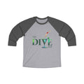 The Dive Bar Raglan Tee — Vintage Cocktail Logo 3/4 Sleeve Baseball Shirt