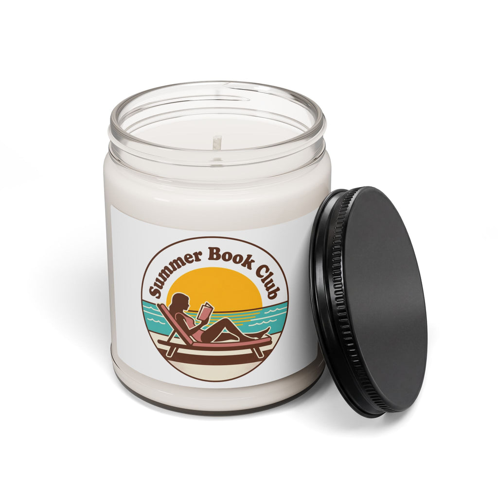 Summer Book Club Candle, summer aesthetic coastal vibes, sunny pastel soy candle