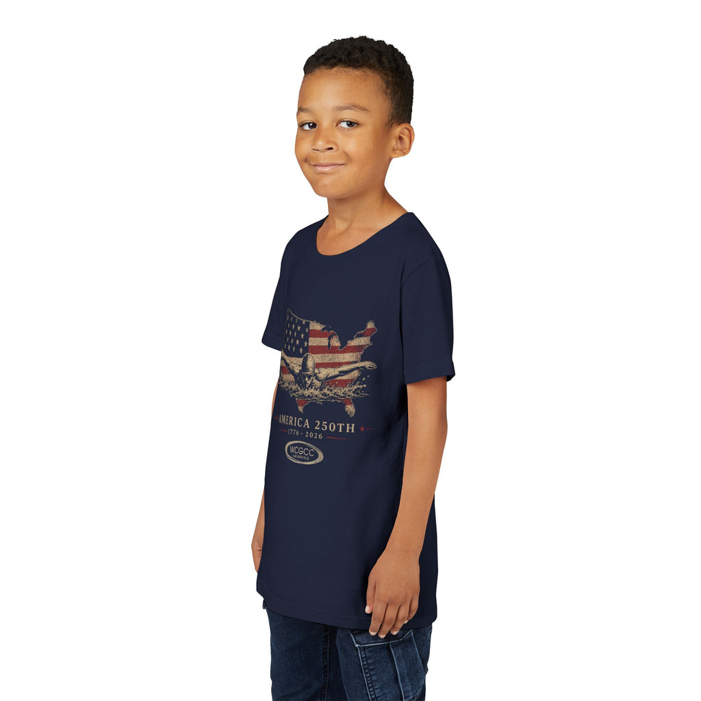 Youth- America 250 Swimmer Tee