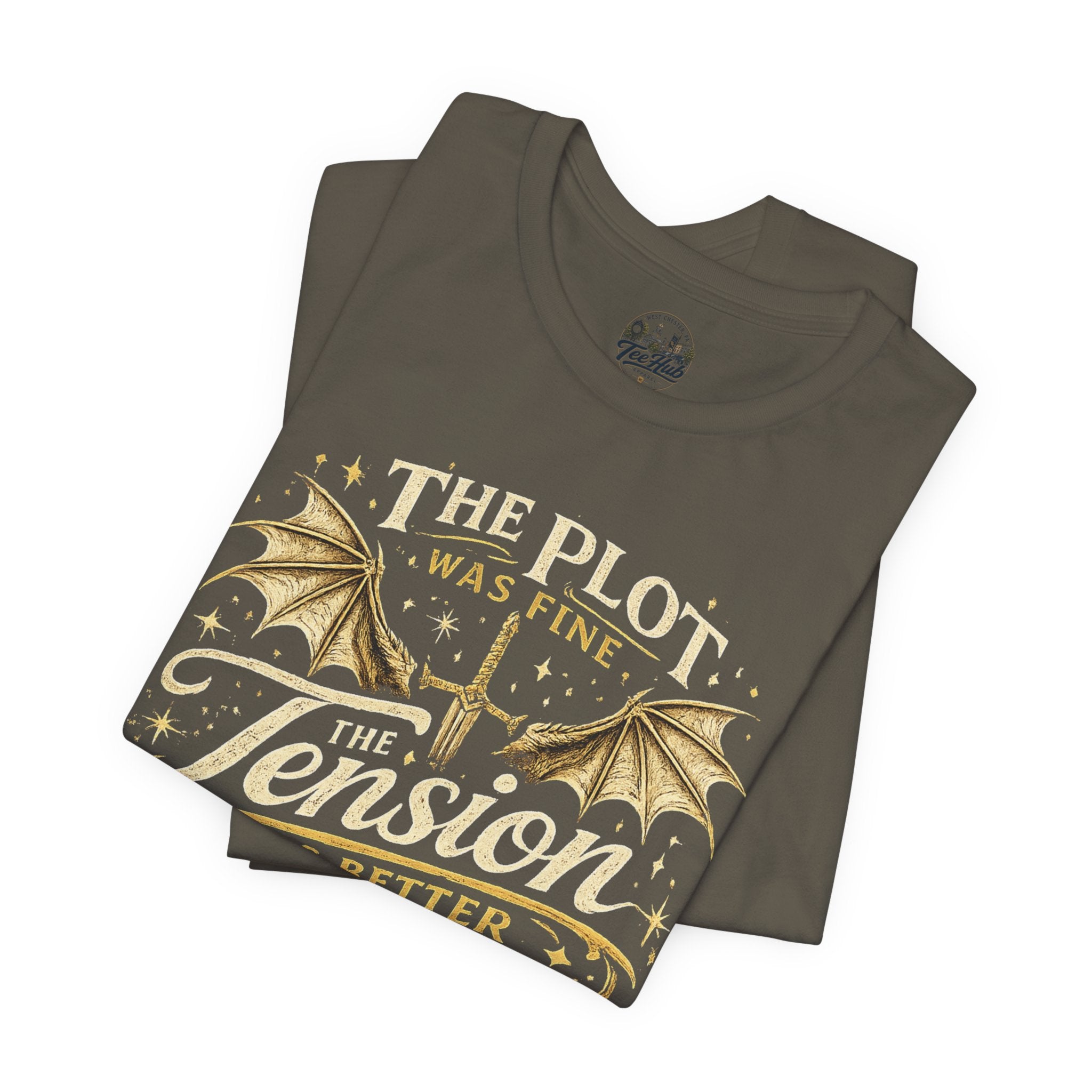 Fantasy Book Lover T‑Shirt — "The Plot Was Fine, The Tension Was Better" Graphic Tee