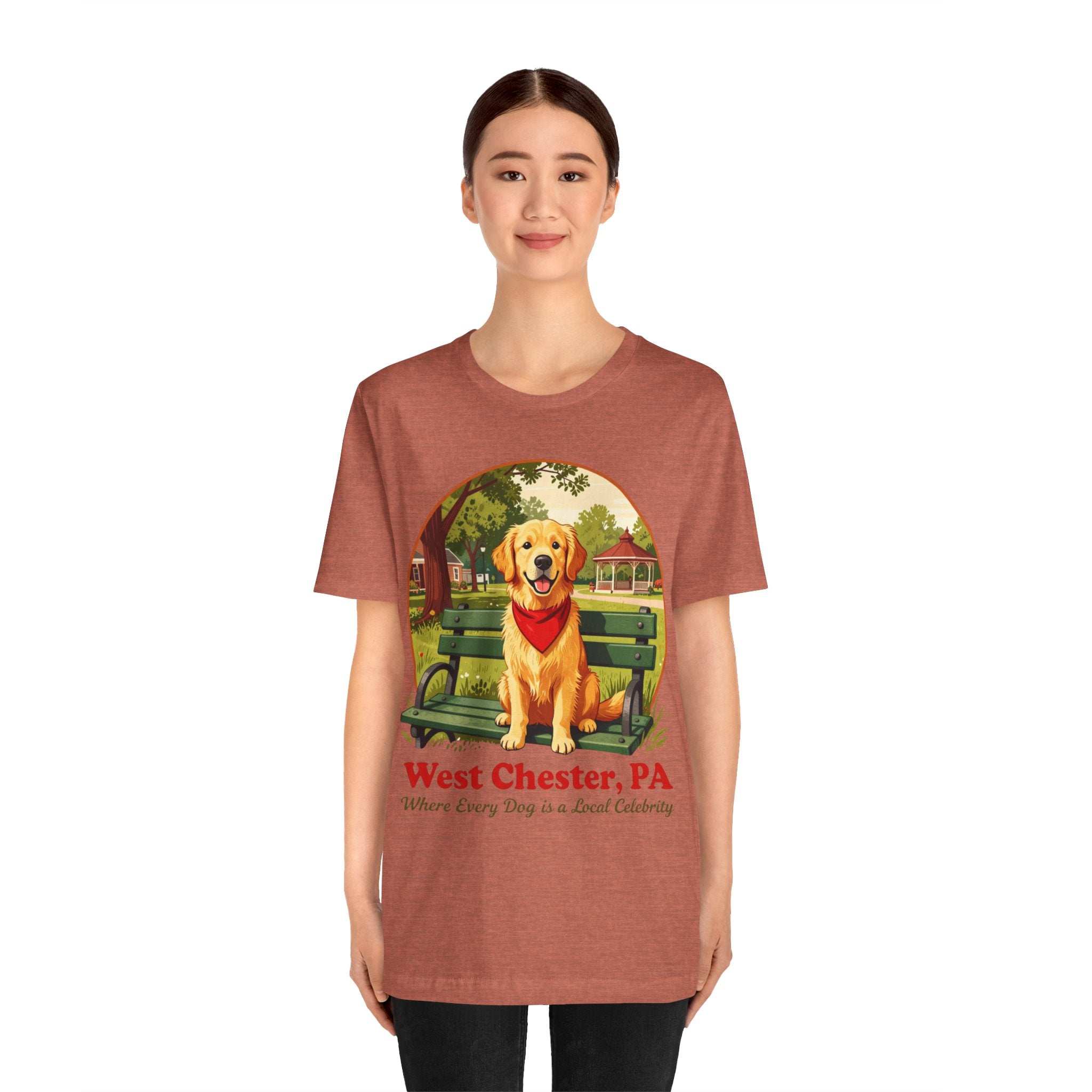 West Chester, PA Golden Retriever T-Shirt — "Where Every Dog is a Local Celebrity"