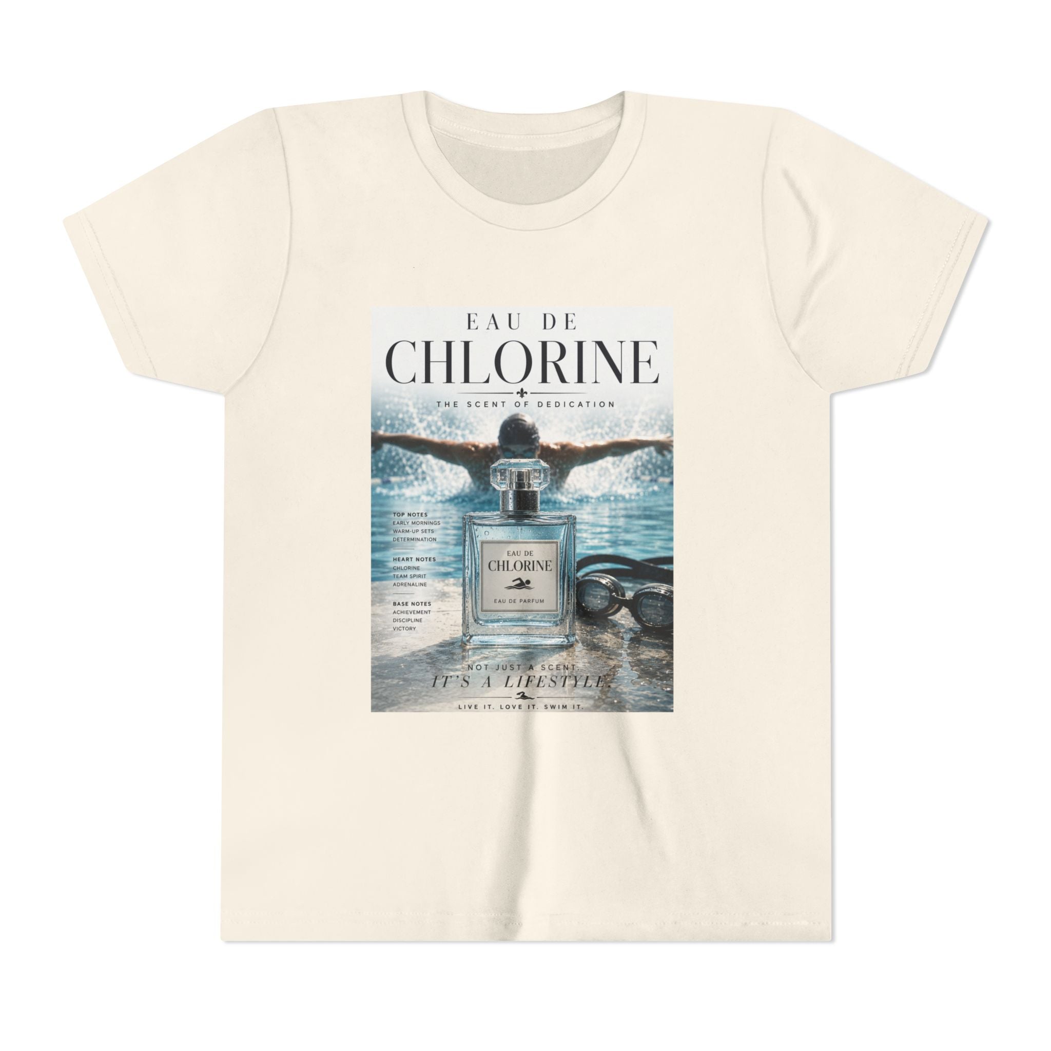 Youth Tee — "Eau de Chlorine" Swim Vibes Graphic Shirt