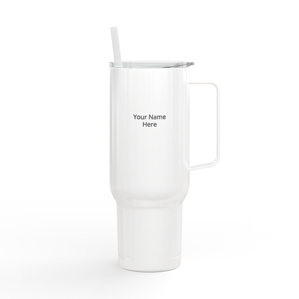 40oz Engraved Insulated Tumbler with Lid — Large Travel Cup for Hot & Cold Drinks