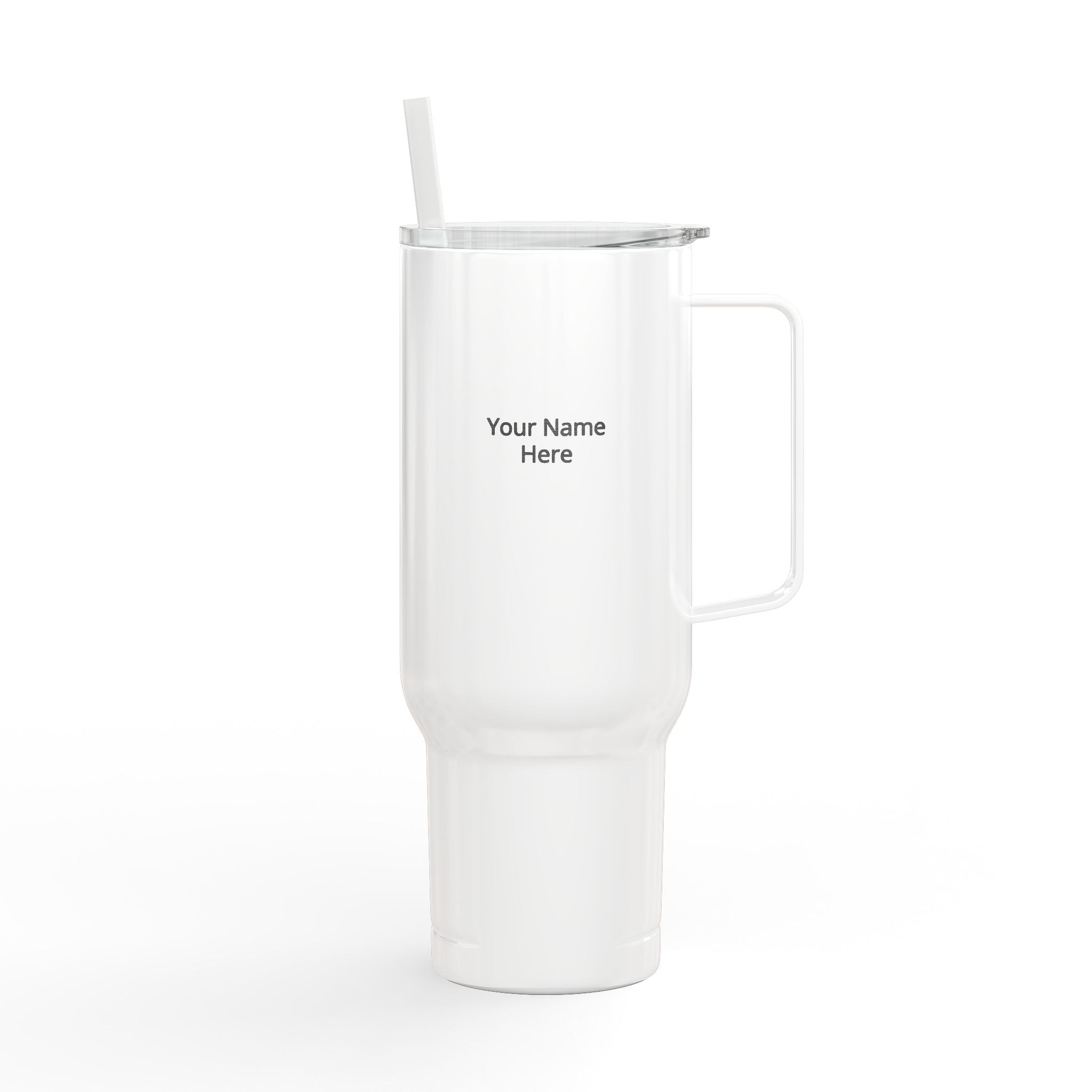 40oz Engraved Insulated Tumbler with Lid — Large Travel Cup for Hot & Cold Drinks