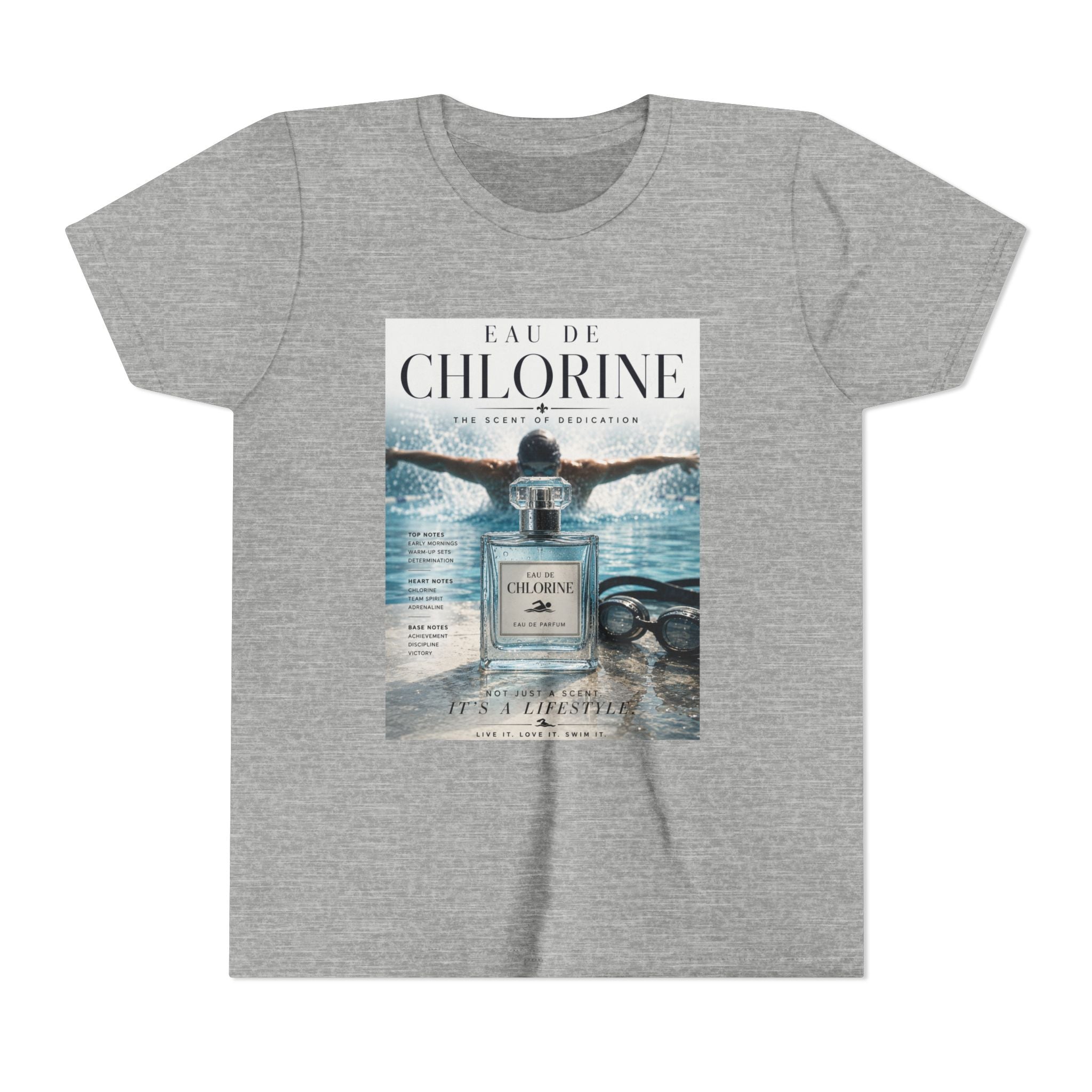 Youth Tee — "Eau de Chlorine" Swim Vibes Graphic Shirt