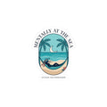 Mentally at the Sea Kiss-Cut Stickers | Ocean Aesthetic, seafoam blue