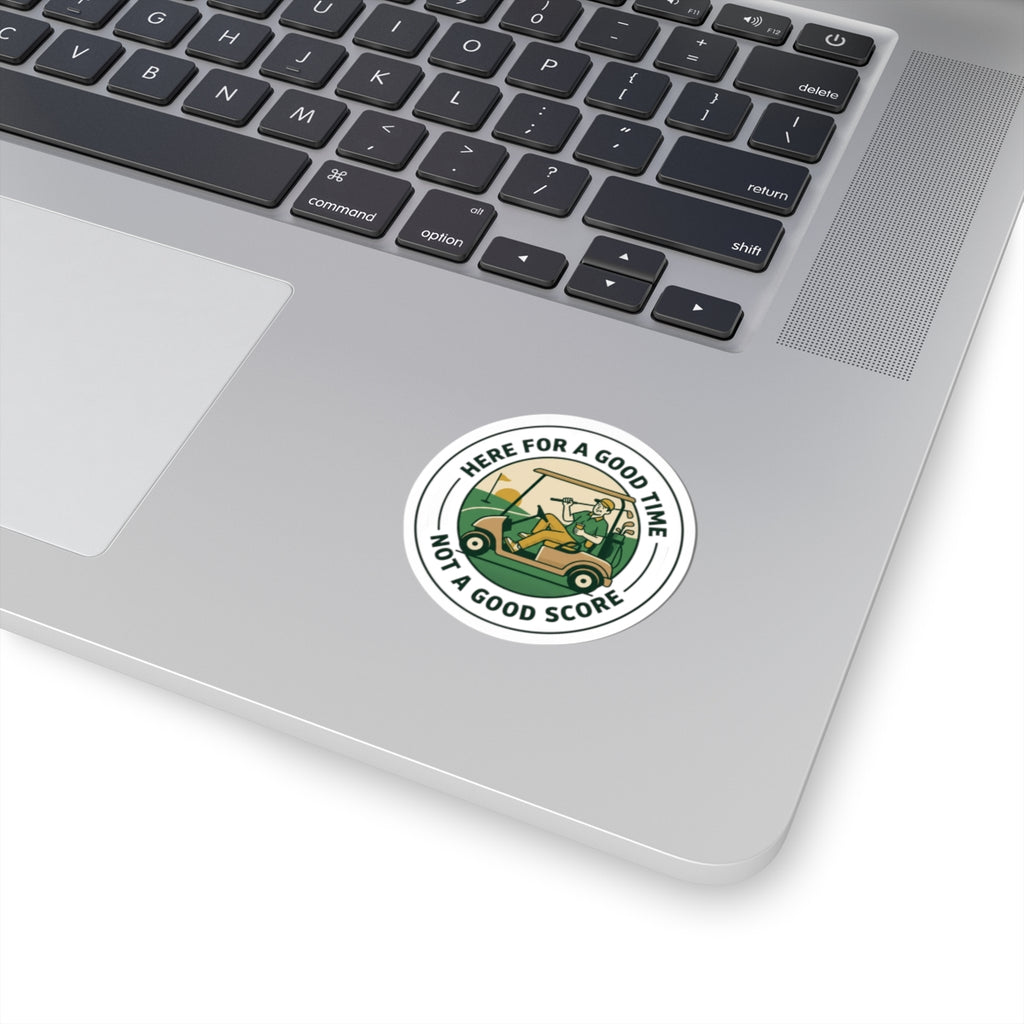 Here for a Good Time Not a Good Score Sticker | Golf, Bogey, Retro Country Club