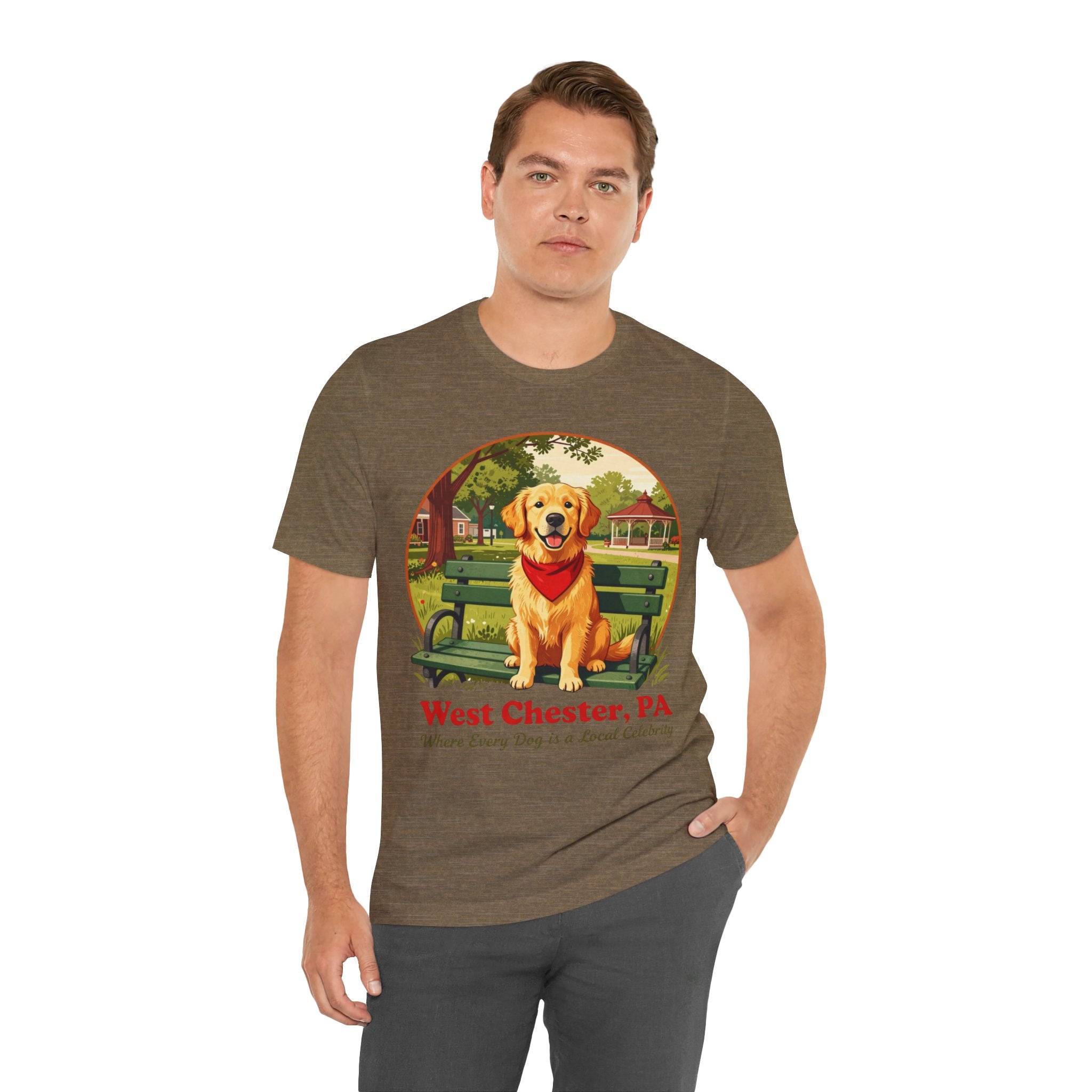 West Chester, PA Golden Retriever T-Shirt — "Where Every Dog is a Local Celebrity"