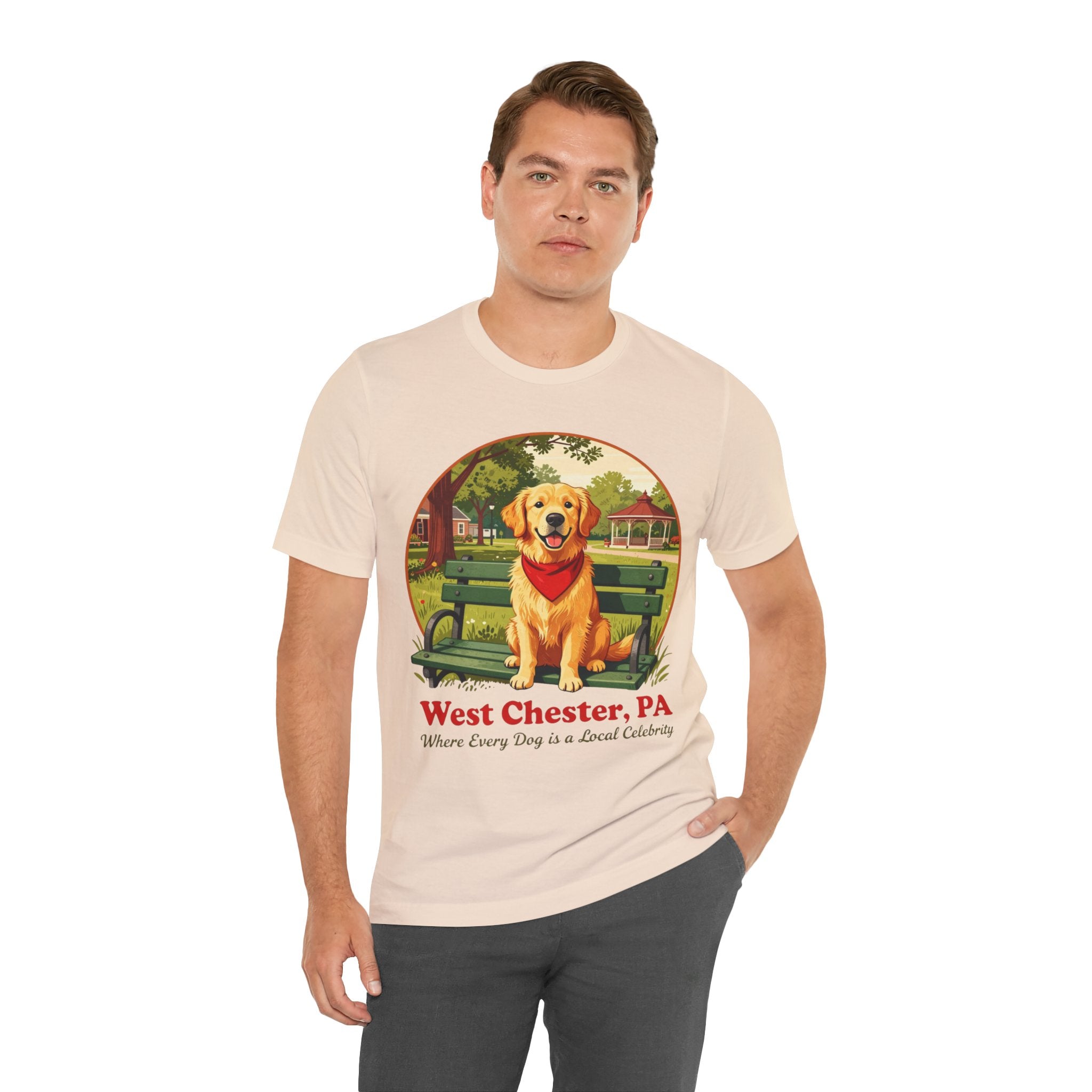 West Chester, PA Golden Retriever T-Shirt — "Where Every Dog is a Local Celebrity"