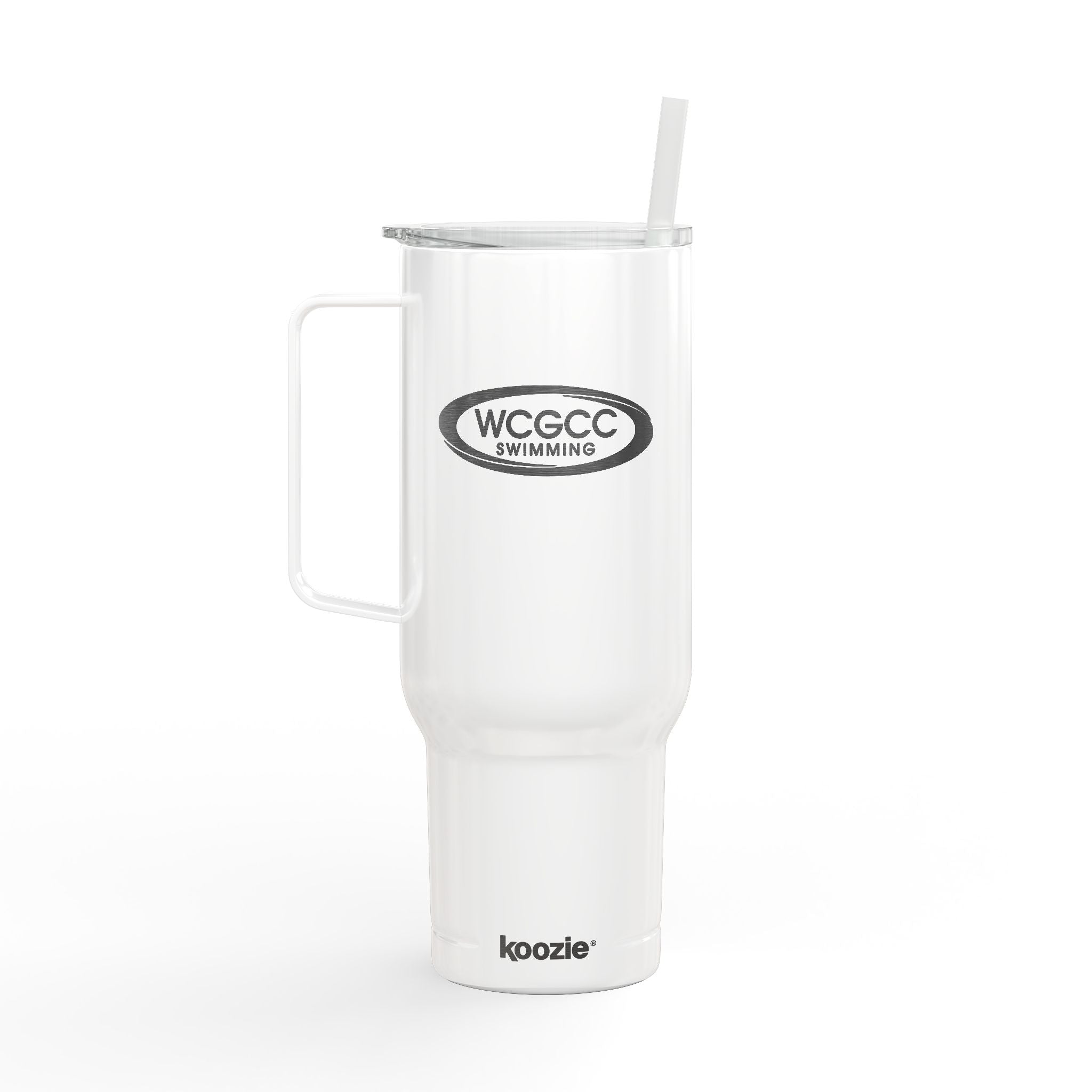 40oz Engraved Stainless Steel Tumbler with Lid & Straw — Custom WCCO Logo