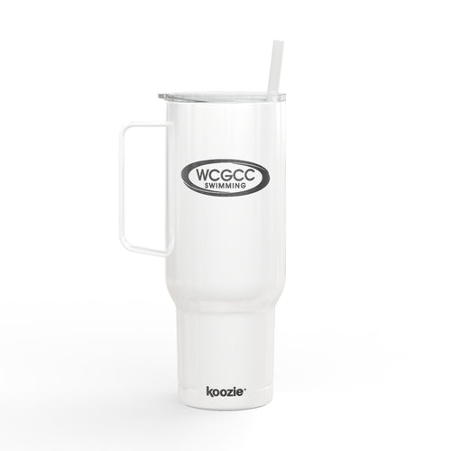 40oz Engraved Stainless Steel Tumbler with Lid & Straw — Custom WCCO Logo