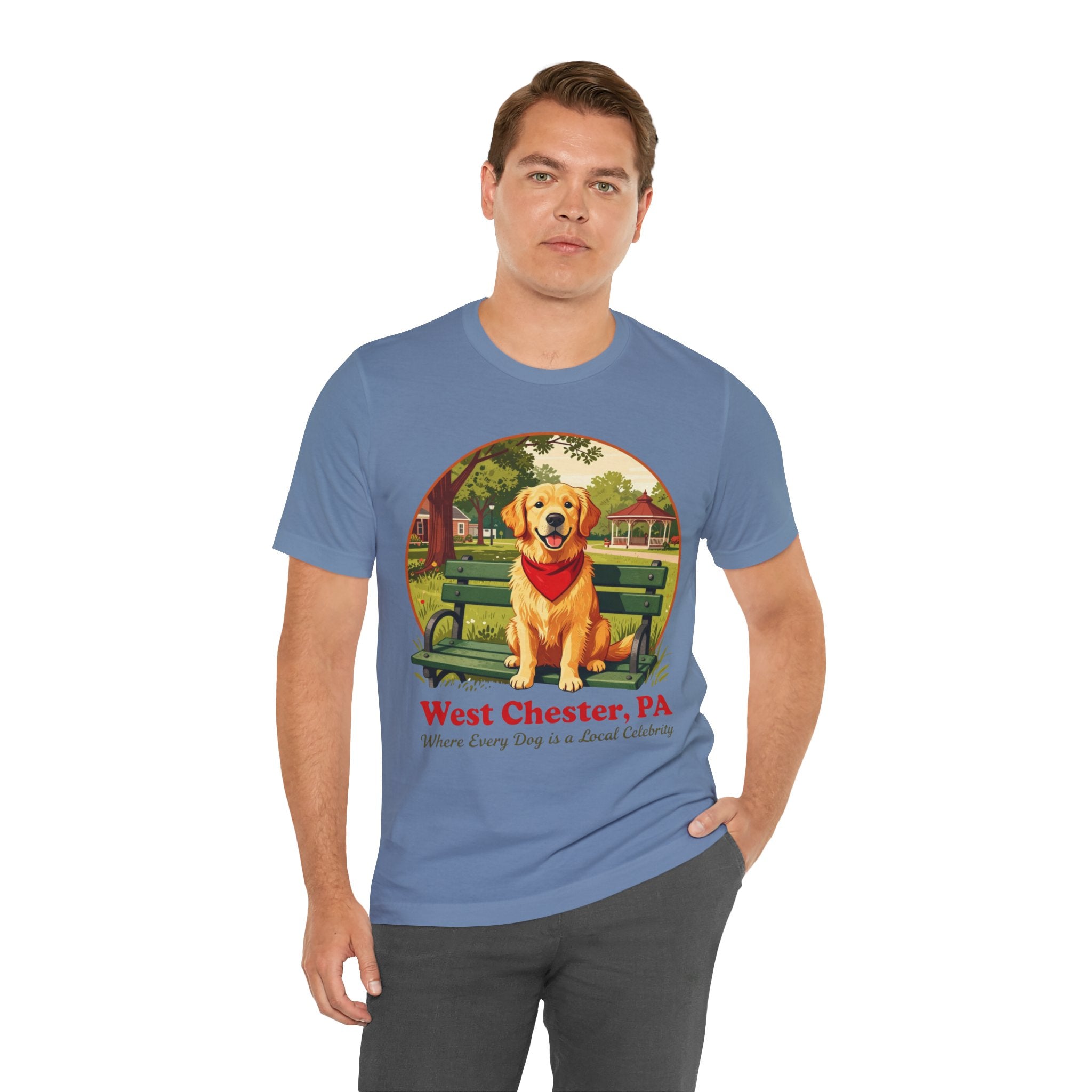 West Chester, PA Golden Retriever T-Shirt — "Where Every Dog is a Local Celebrity"
