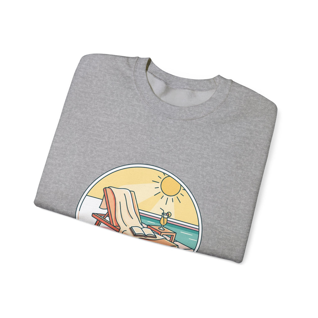 Sunny Beach Lounger Crewneck Sweatshirt | summer aesthetic, coastal vibes