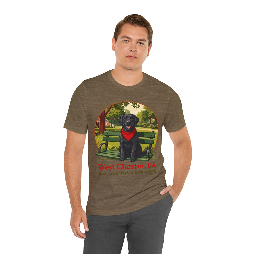 West Chester, PA Black Lab T-Shirt — “Where Every Dog is a Local Celebrity”