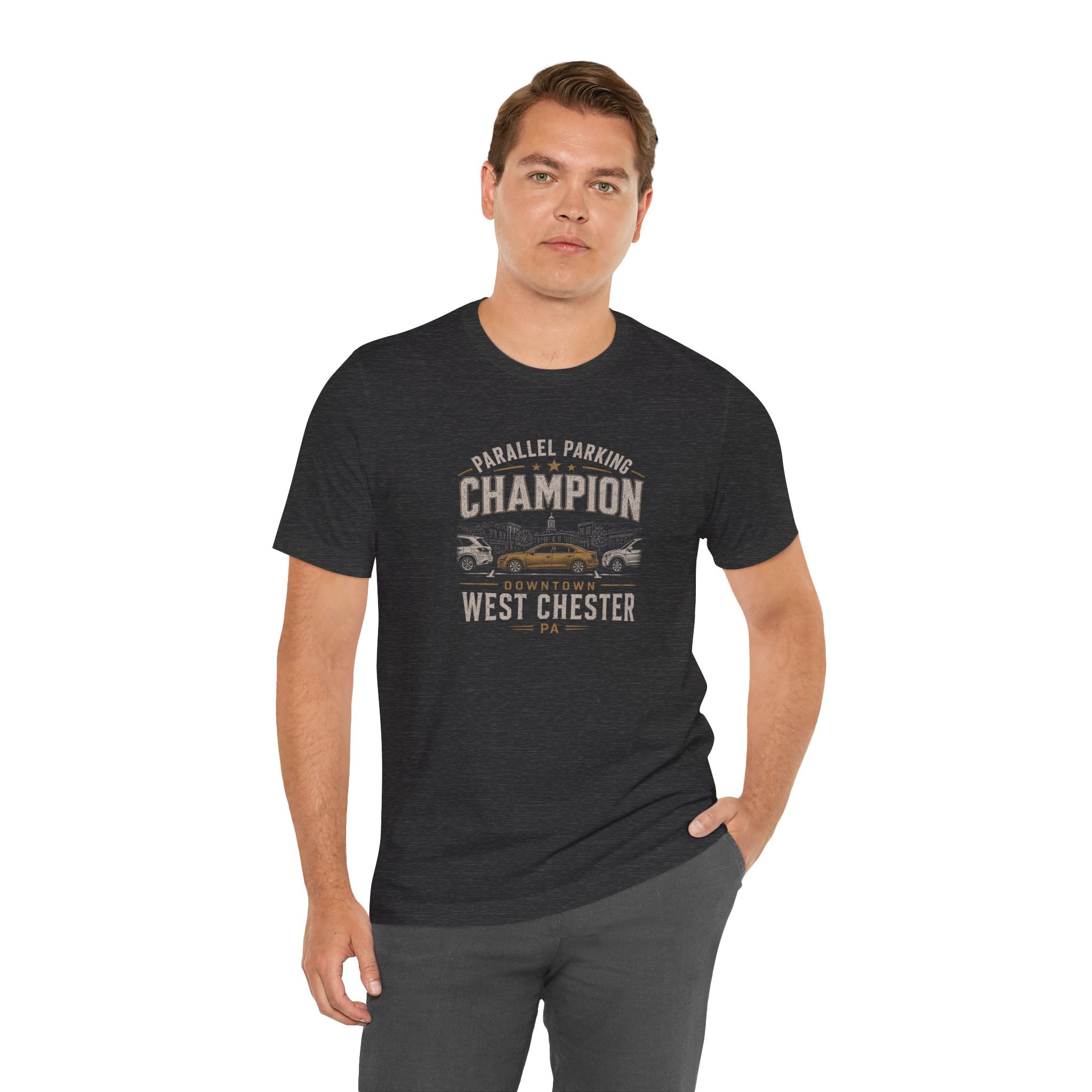 Parallel Parking Champion T‑Shirt — West Chester Vintage Auto Lover Tee