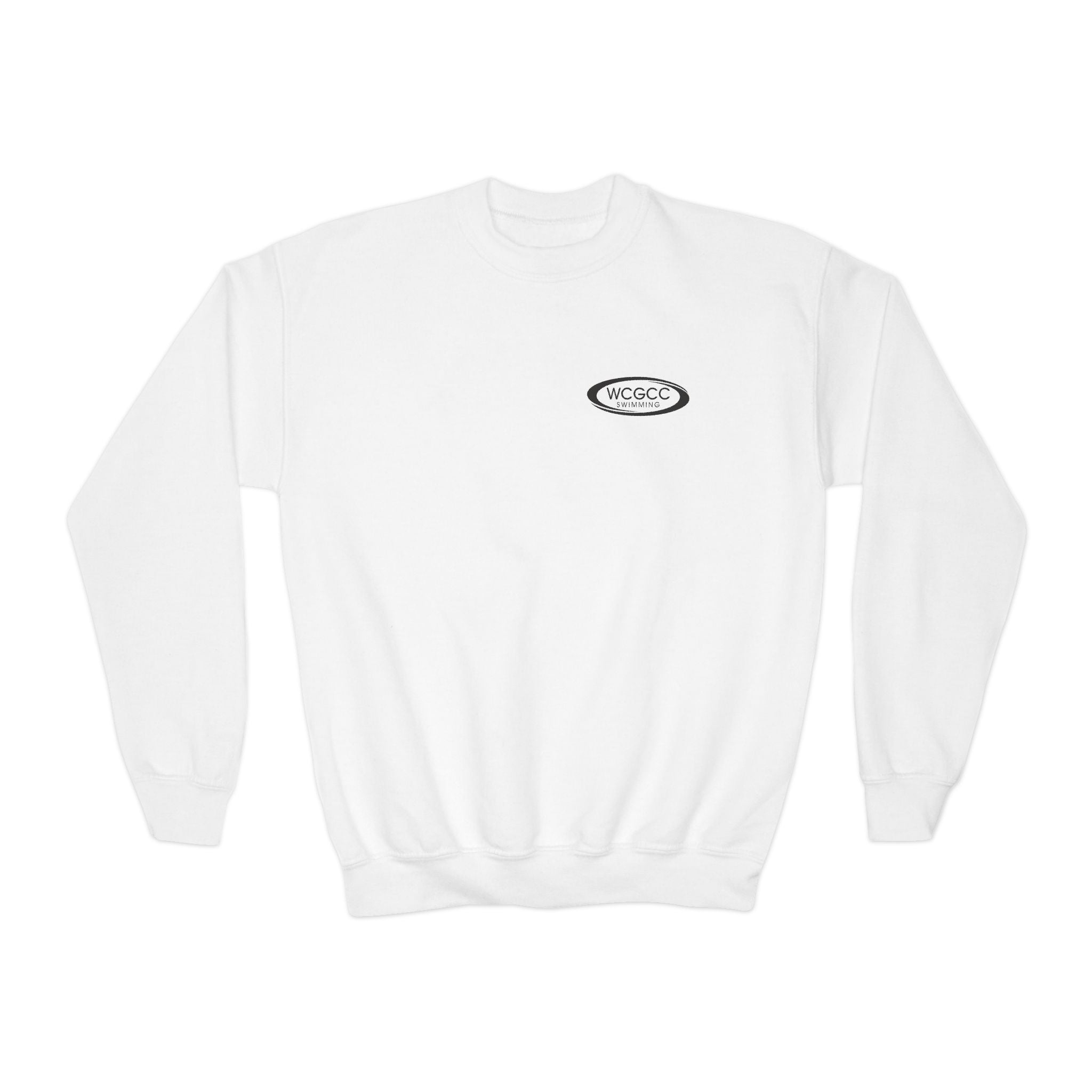 Youth Crewneck Sweatshirt — 'Eau de Chlorine' Swim Vibes Graphic Pullover