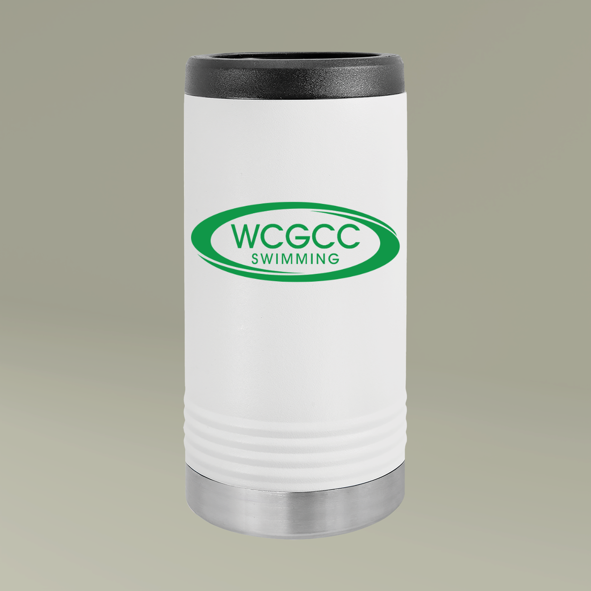 Slim Beverage Holder - WCGCC Swimming Logo Can Cooler