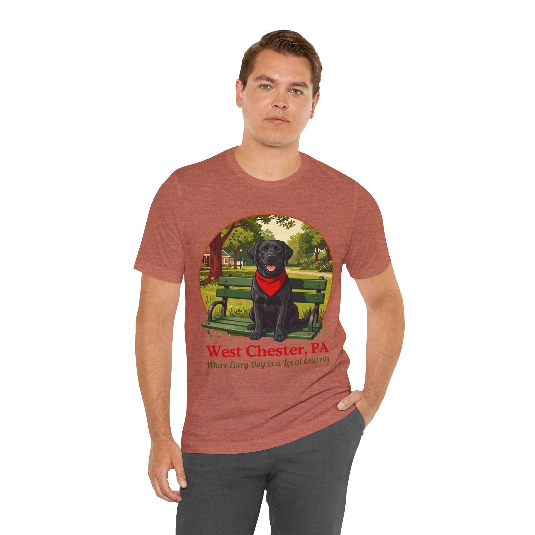 West Chester, PA Black Lab T-Shirt — “Where Every Dog is a Local Celebrity”