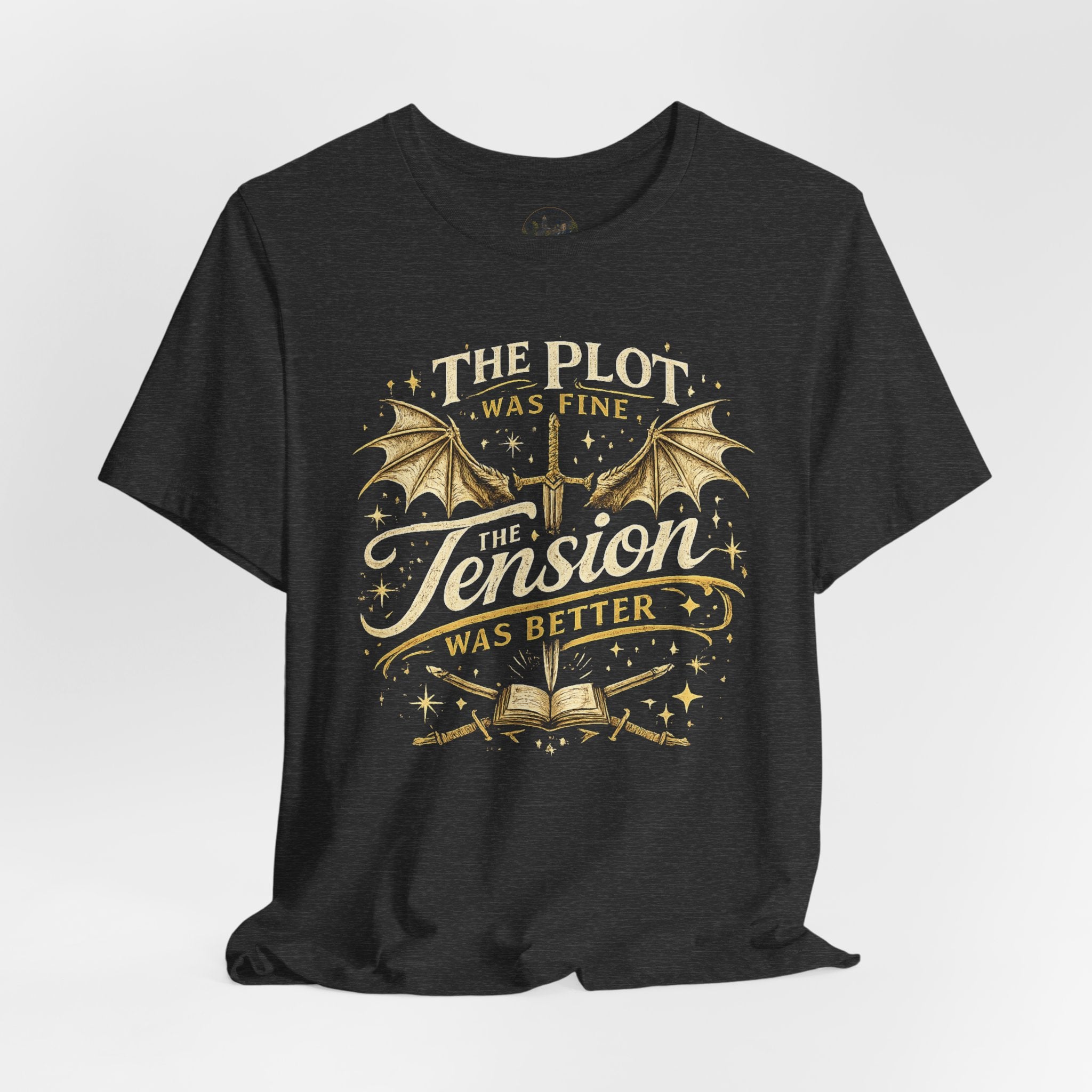 Fantasy Book Lover T‑Shirt — "The Plot Was Fine, The Tension Was Better" Graphic Tee