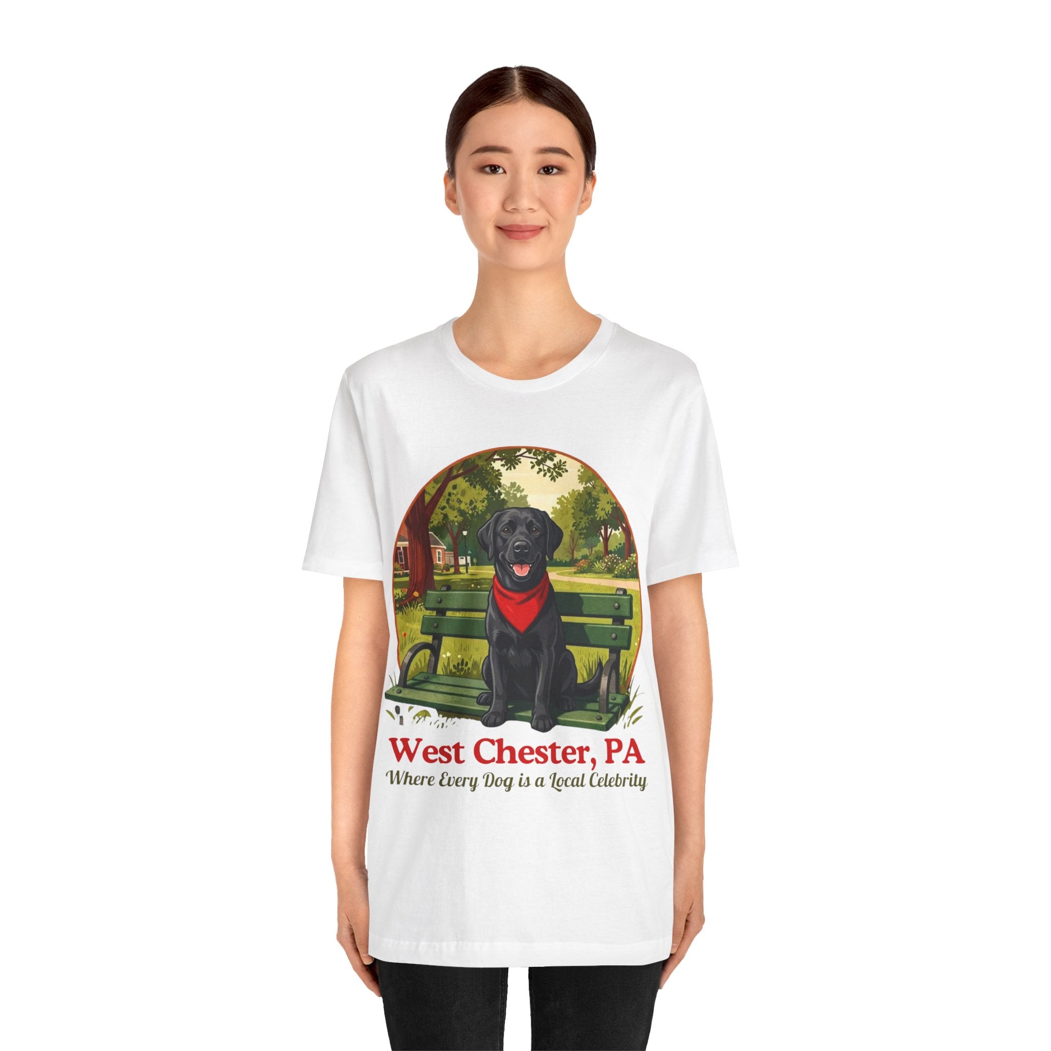 West Chester, PA Black Lab T-Shirt — “Where Every Dog is a Local Celebrity”