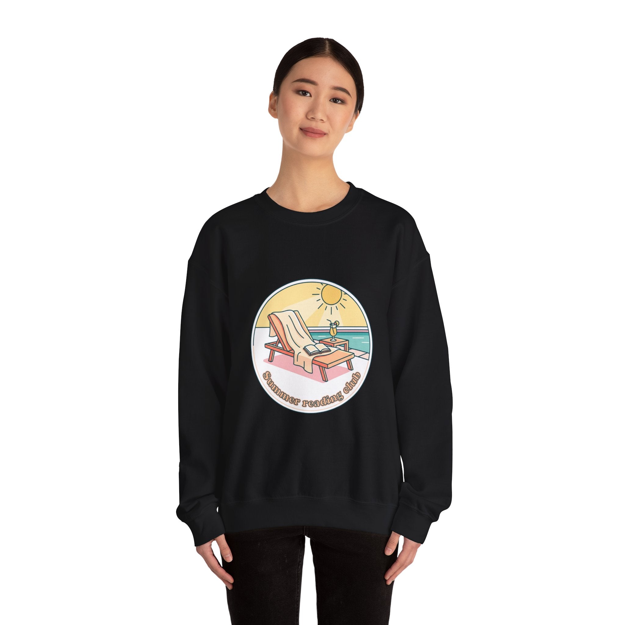 Sunny Beach Lounger Crewneck Sweatshirt | summer aesthetic, coastal vibes