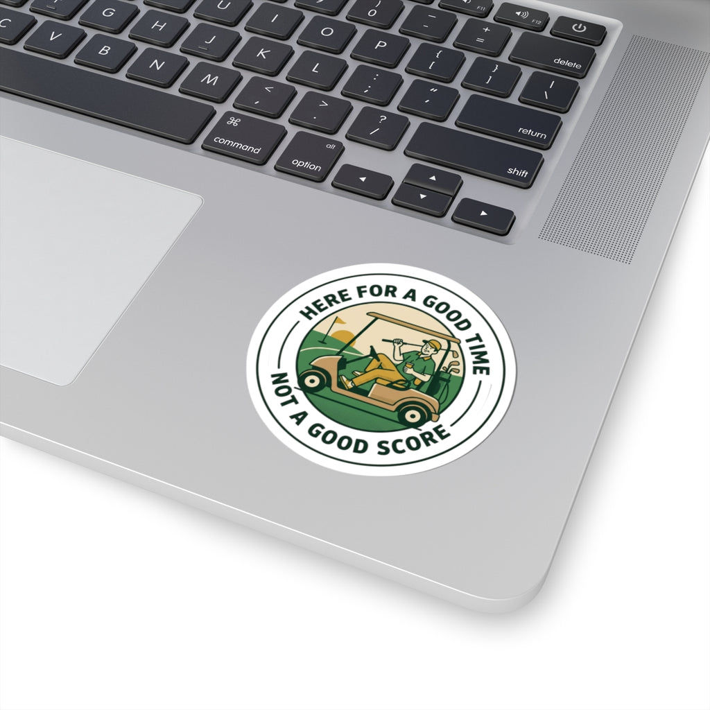 Here for a Good Time Not a Good Score Sticker | Golf, Bogey, Retro Country Club